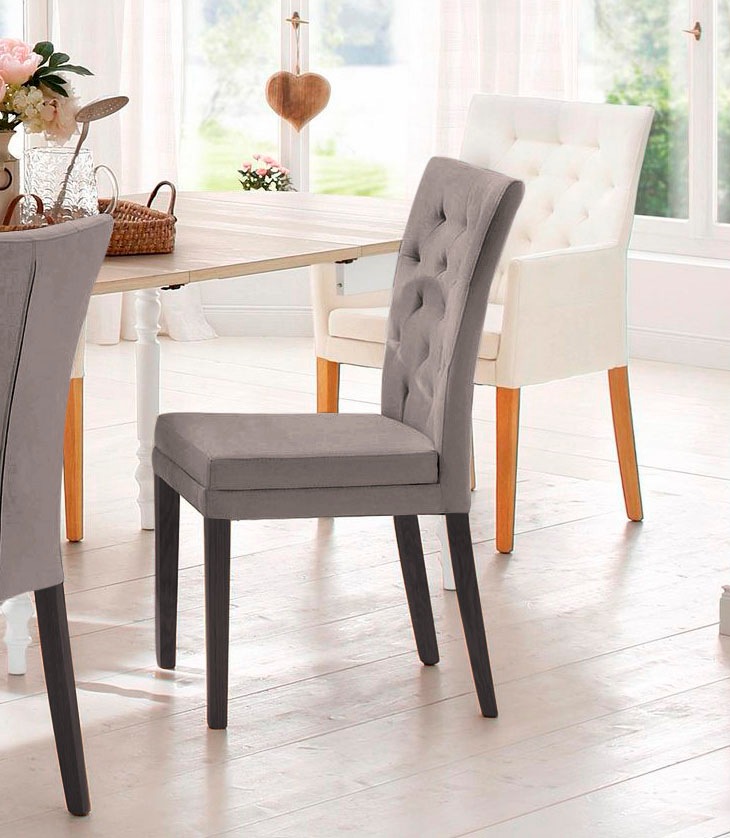 Home affaire 4-Fußstuhl »Colorado« (Set) 4 Stk. Luxus-Microfaser Beine aus günstig online kaufen