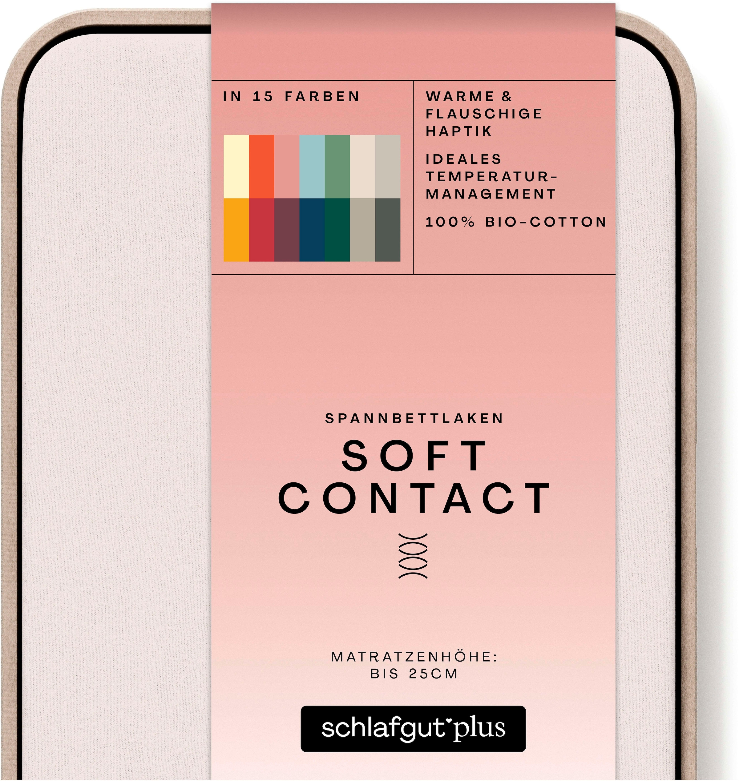 Schlafgut Spannbettlaken »Soft Contact«, 100% Bio Baumwolle günstig online kaufen