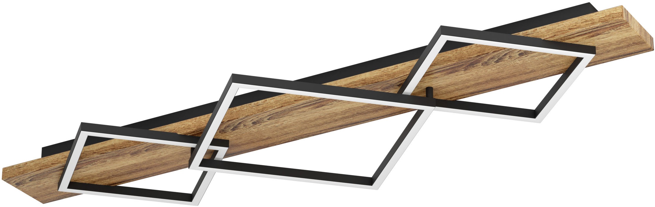 EGLO LED Deckenleuchte »BOYAL Deckenlampe - Stahl, Holz - LED;LED - 2X13W;1 günstig online kaufen