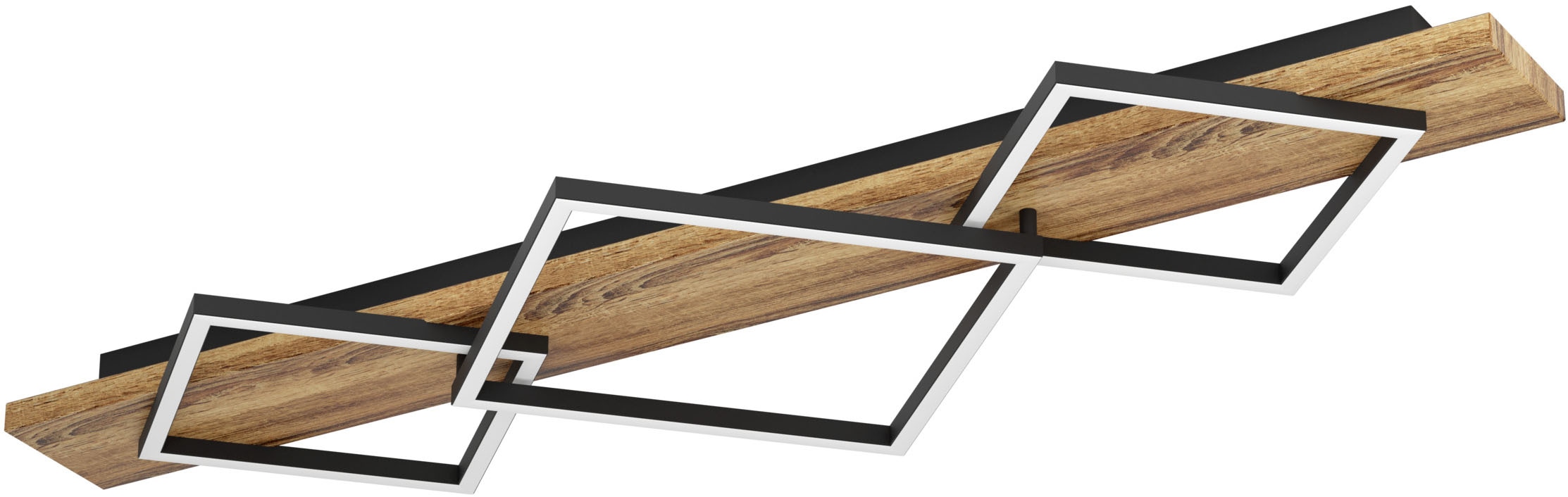 EGLO LED Deckenleuchte »BOYAL Deckenlampe - Stahl, Holz - LED;LED - 2X13W;1 günstig online kaufen