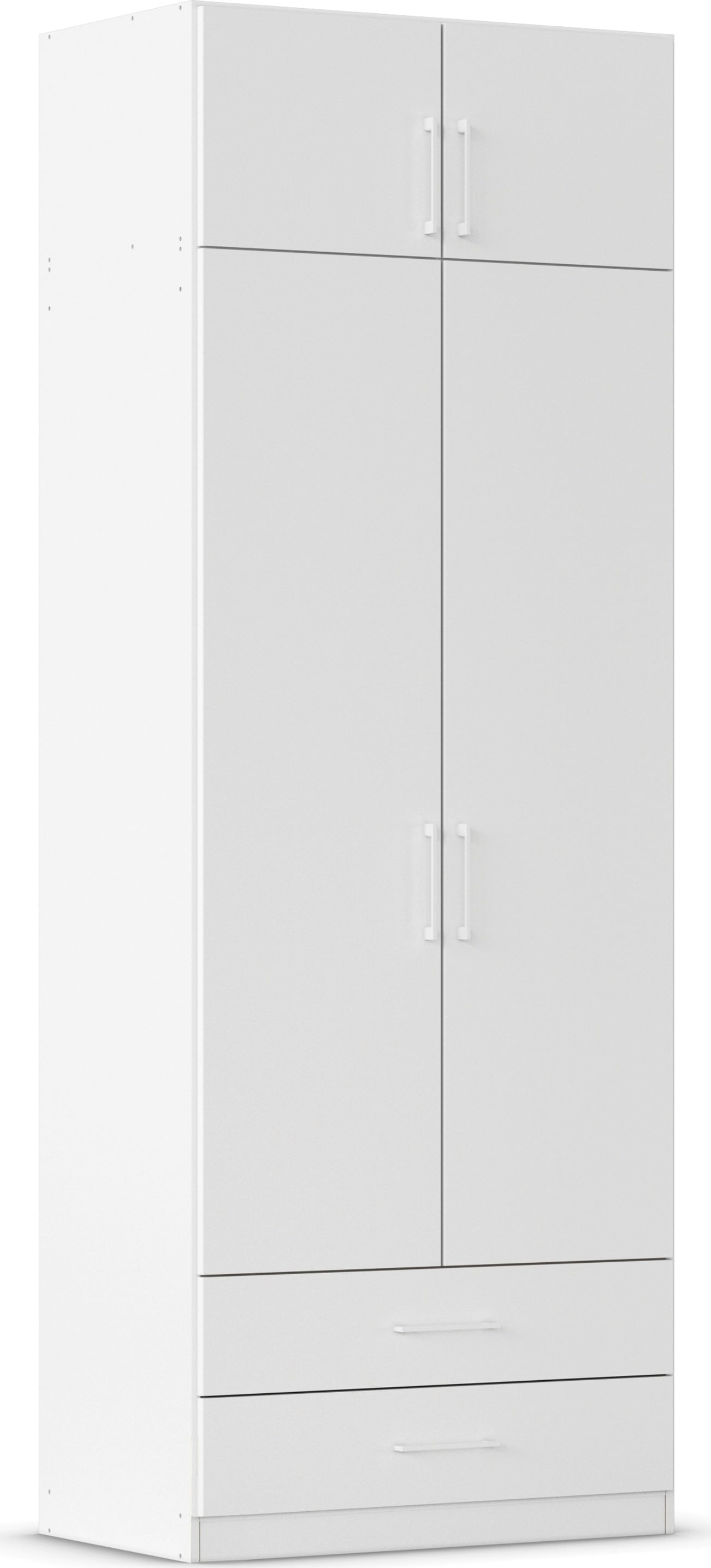 rauch Kleiderschrank »Schrank Garderobe Wäscheschrank GAMMA in 4 Breiten 91-226 cm« 3 verschiedene Ausstattungen BASIC/CLASSIC/PREMIUM (inkl. SOFT-CLOSE),  mit Schubladen und Schrankaufsatz, schlichtes Design MADE IN GERMANY
