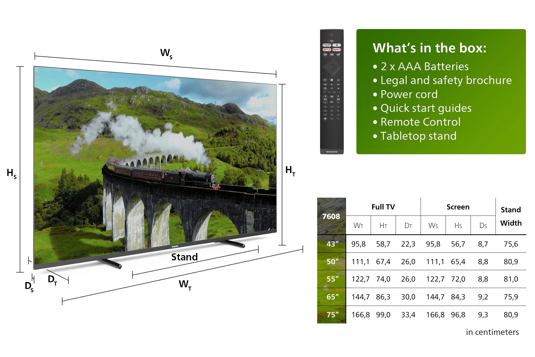 Philips LED-Fernseher »55PUS7608/12«, 139 cm/55 Zoll, 4K Ultra HD, Smart-TV  auf Rechnung bestellen