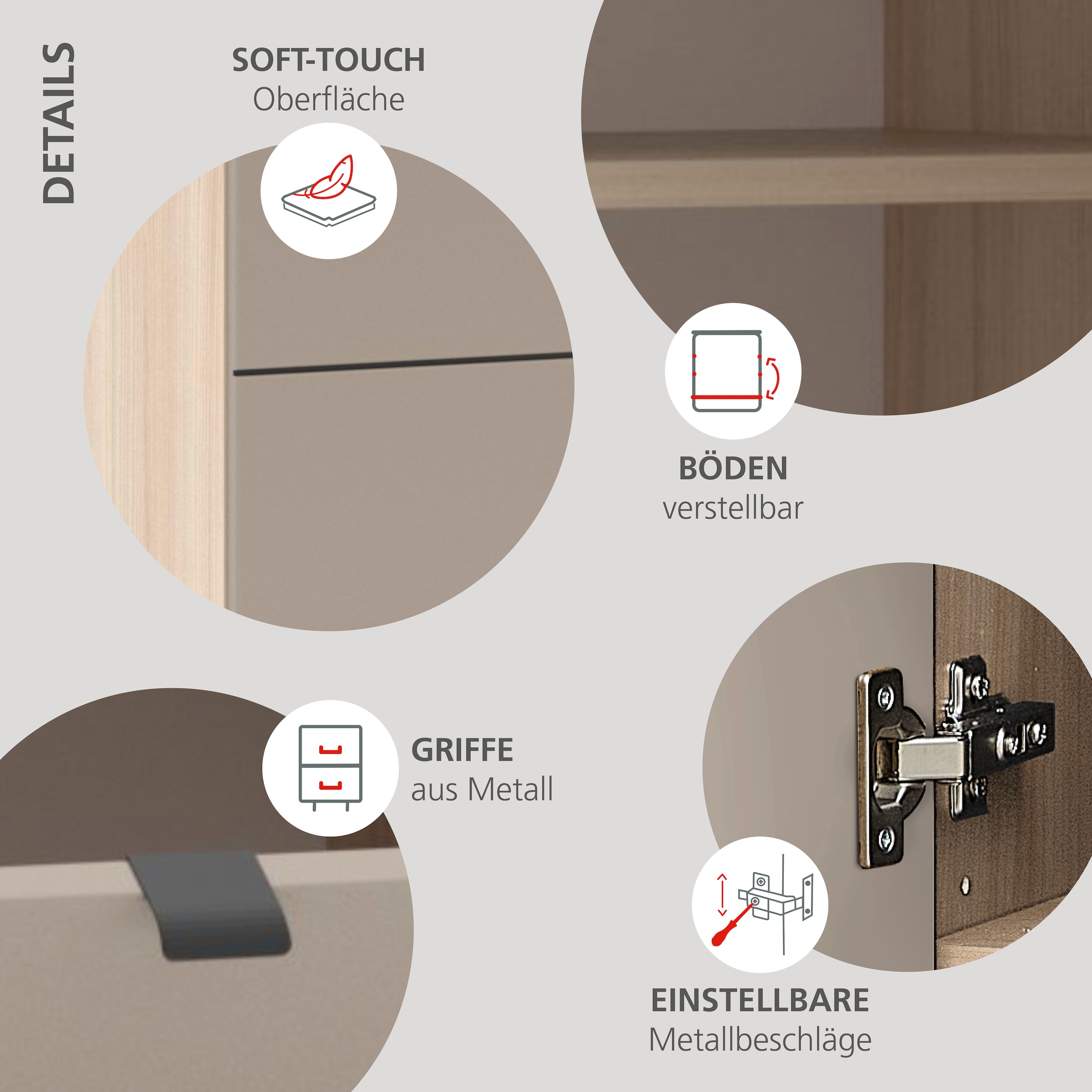 Innostyle Garderoben-Set »Pisa Garderoben-Set« 3 Stk. tlg.