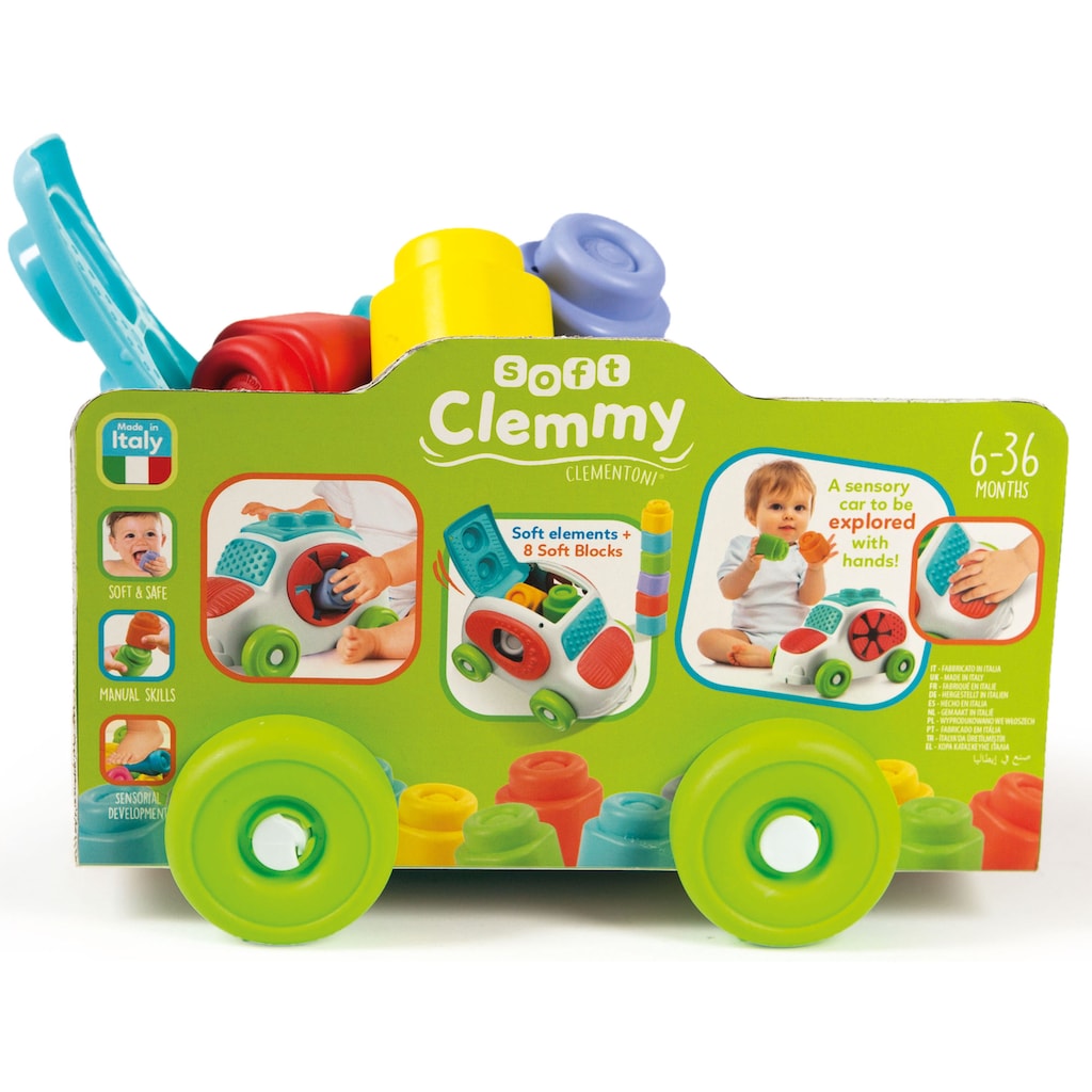 Clementoni® Spielbausteine »Clemmy Soft, Sensorisches Auto«, (9 St.), Made in Europe