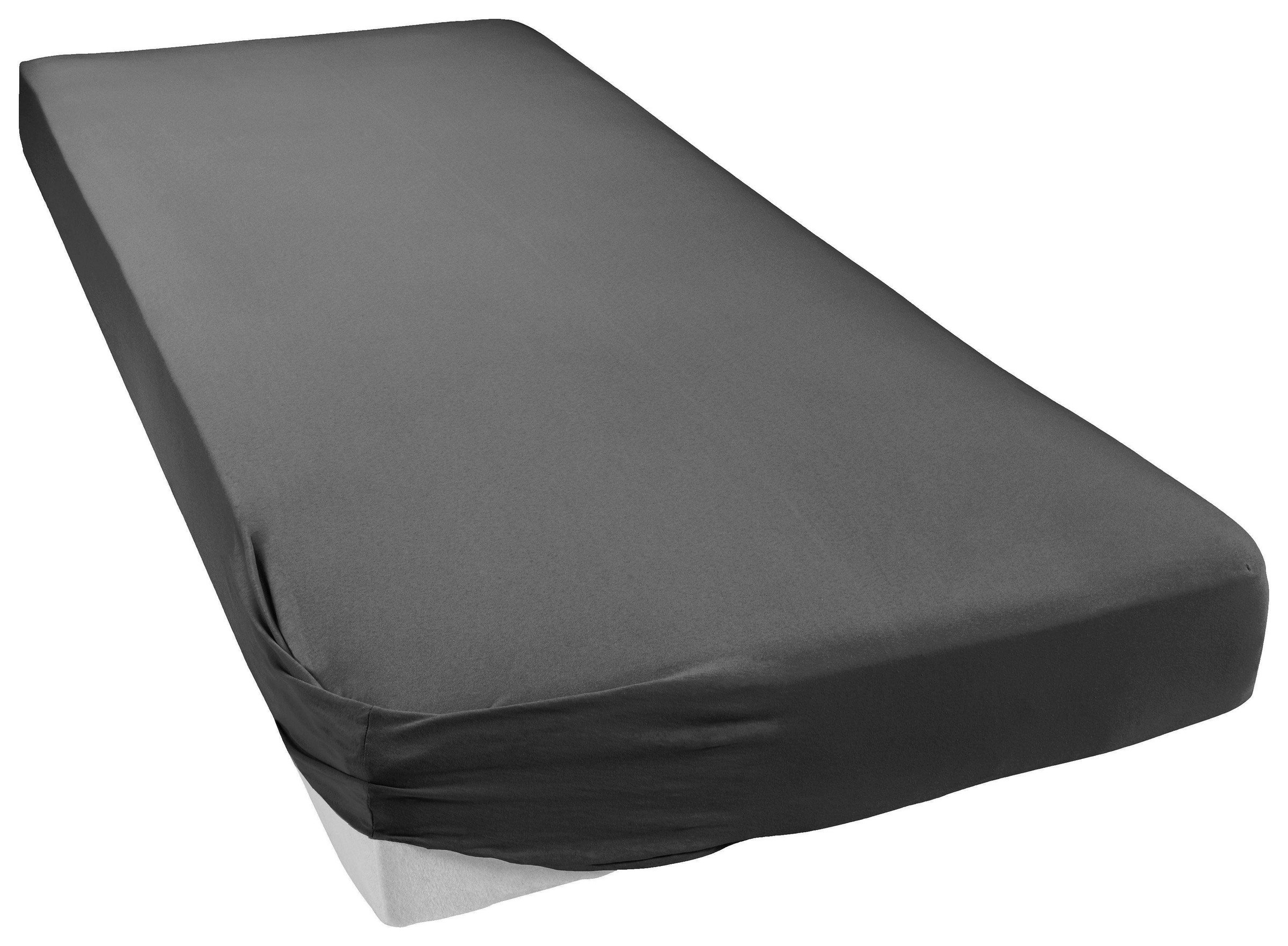 BELLANA Spannbettlaken »Jersey-Elasthan deLuxe« für Boxspringbetten und sehr hohe Matratzen anthrazit Obermaterial: 95% Baumwolle, 5% Elasthan B/L:...