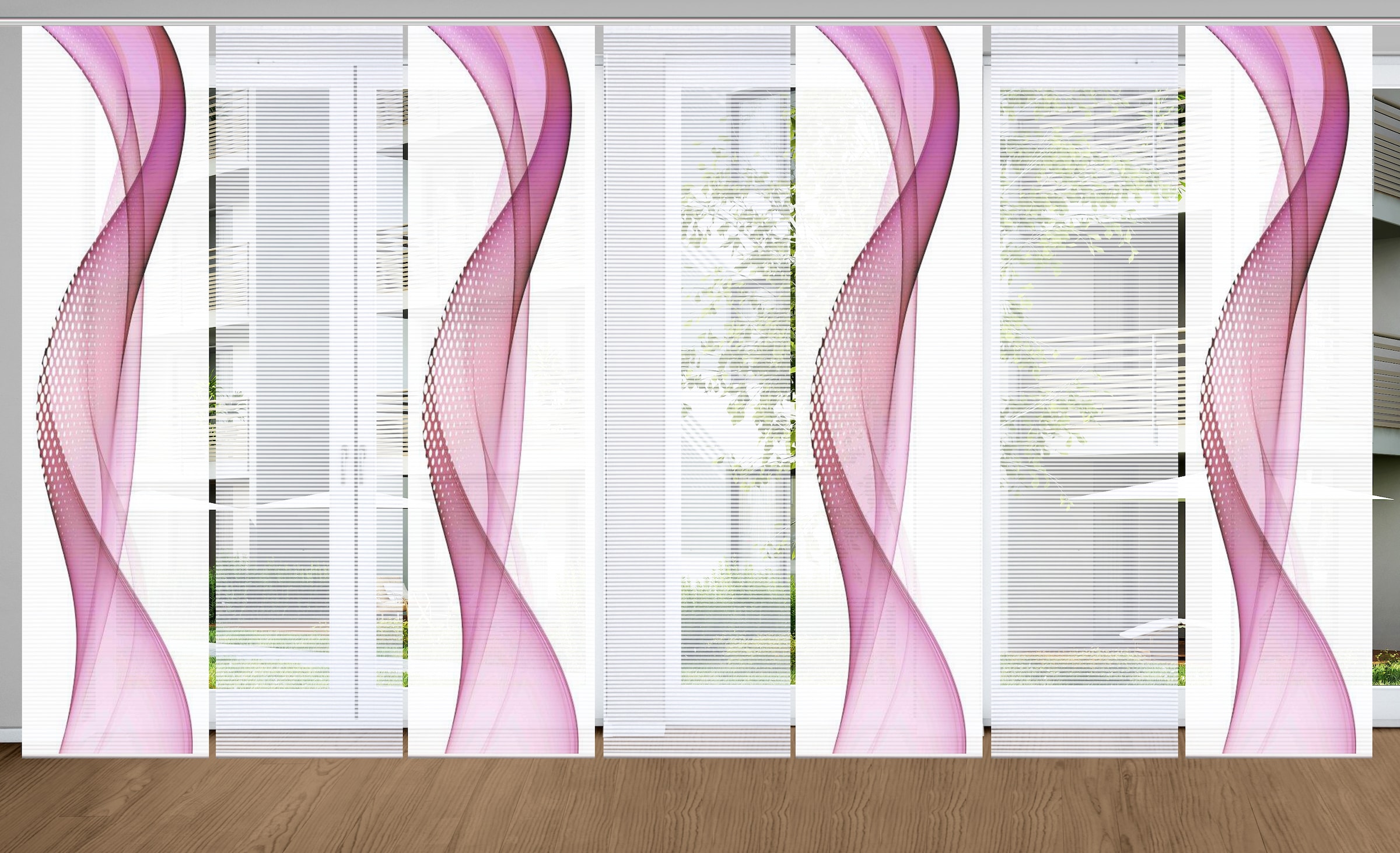 HOME in green Schiebegardine »NEVOLA« Paneelwagen 7 Stk. tlg. SET DIGITALDR günstig online kaufen