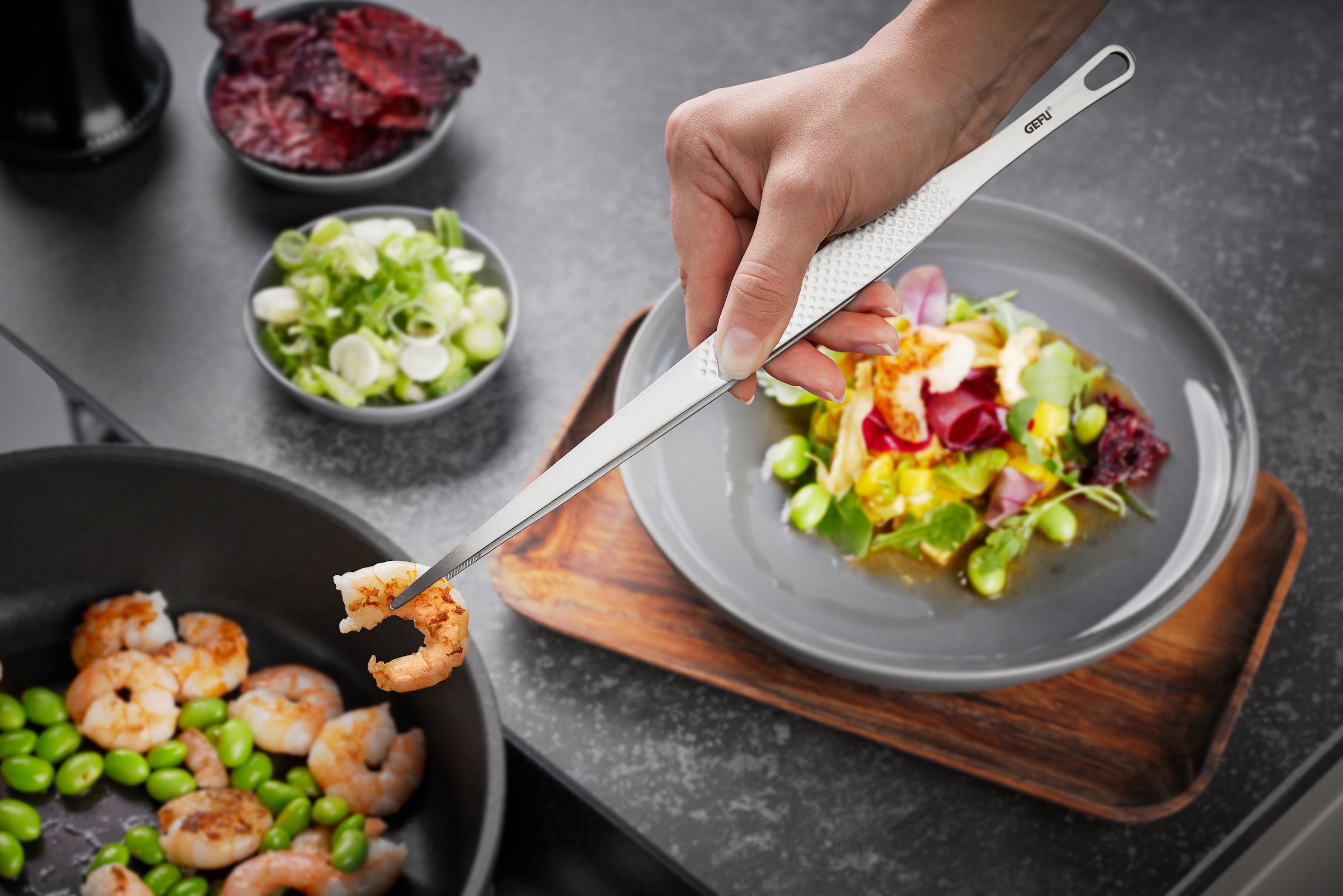 GEFU Kochzange »ESATTO« Aufhängeöse, Edelstahl