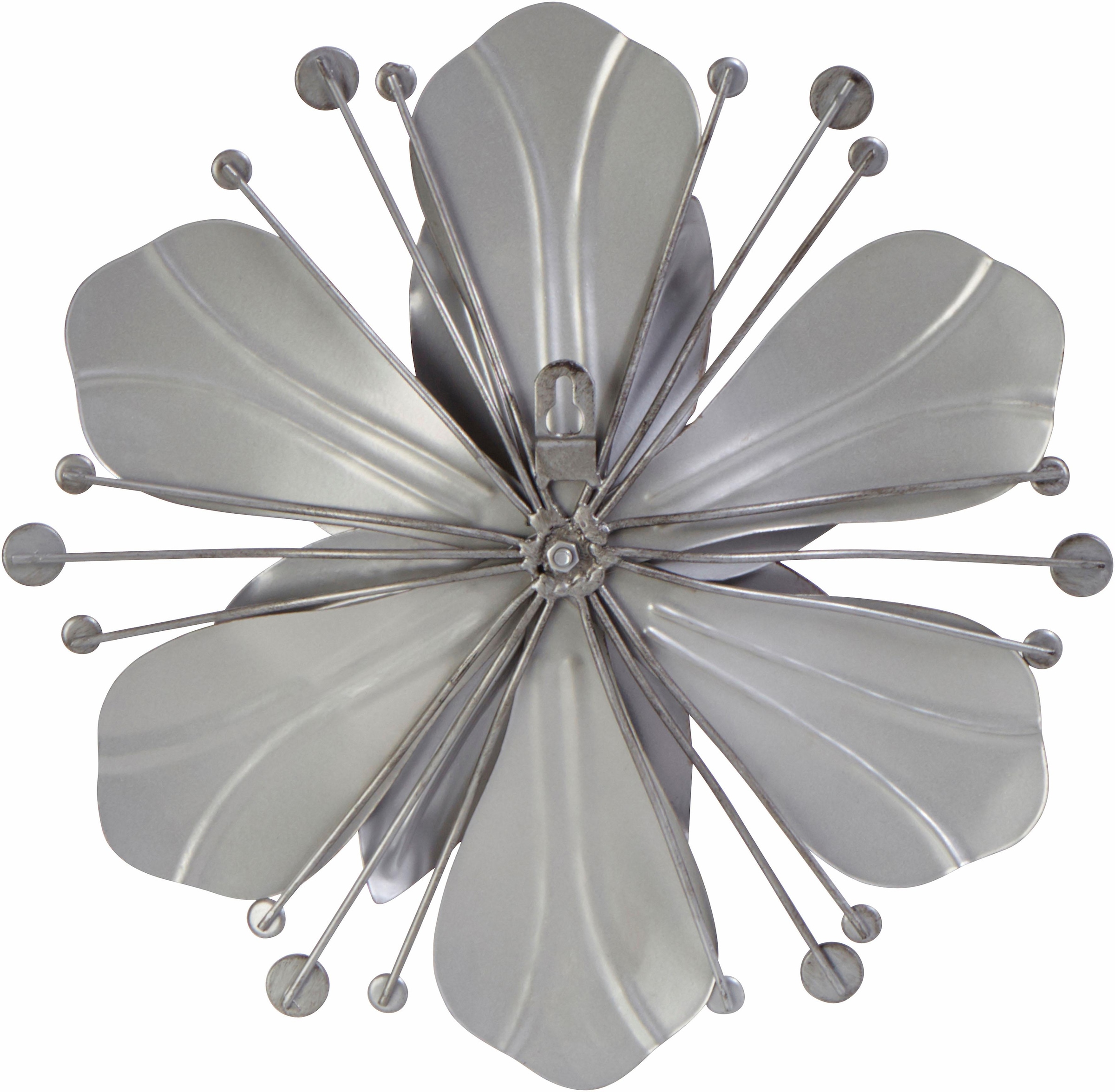 Home affaire Wanddekoobjekt »Blume«, Wanddeko, aus Metall, mit Perlmutt  Verzierung auf Raten kaufen