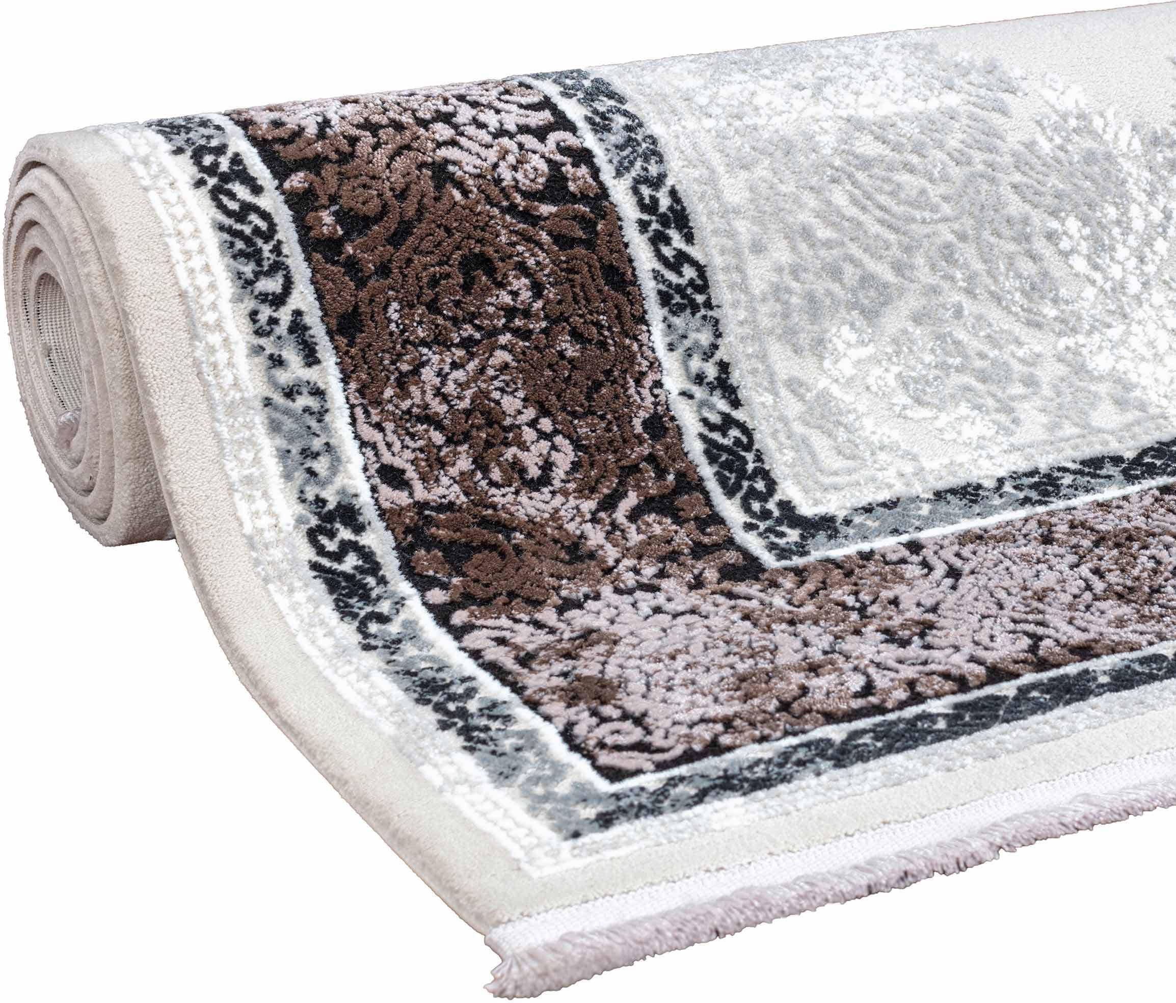 Sehrazat Teppich »Glory 240«, rechteckig, 10 mm Höhe, Wohnzimmer, Kurzflor, Hoch-Tief-Struktur