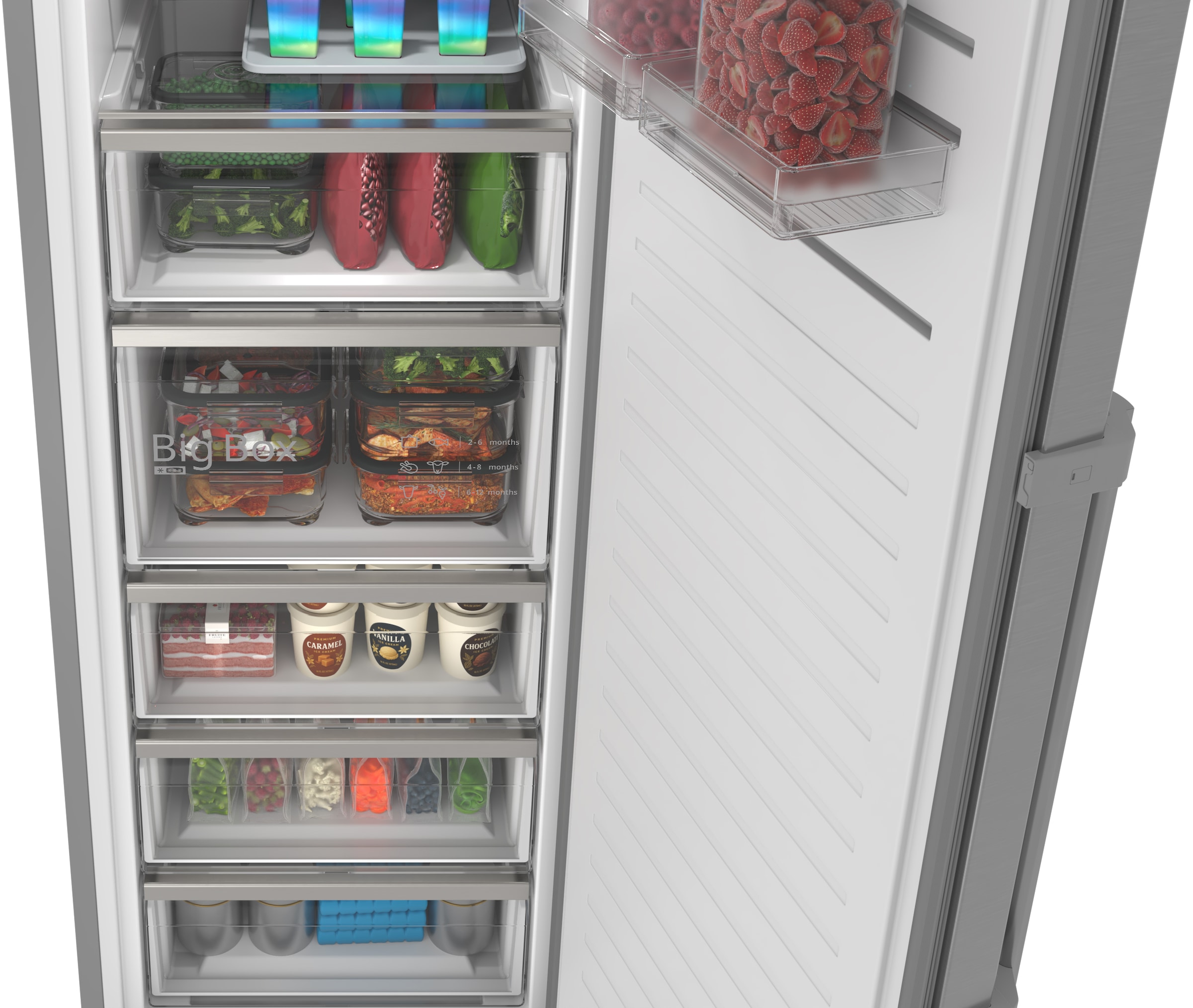 BOSCH Gefrierschrank Serie 6 »GSN36AICM« 186,2 cm hoch 59,5 cm breit Nie wieder abtauen, No Frost Gefrierschrank, großzügiger Stauraum