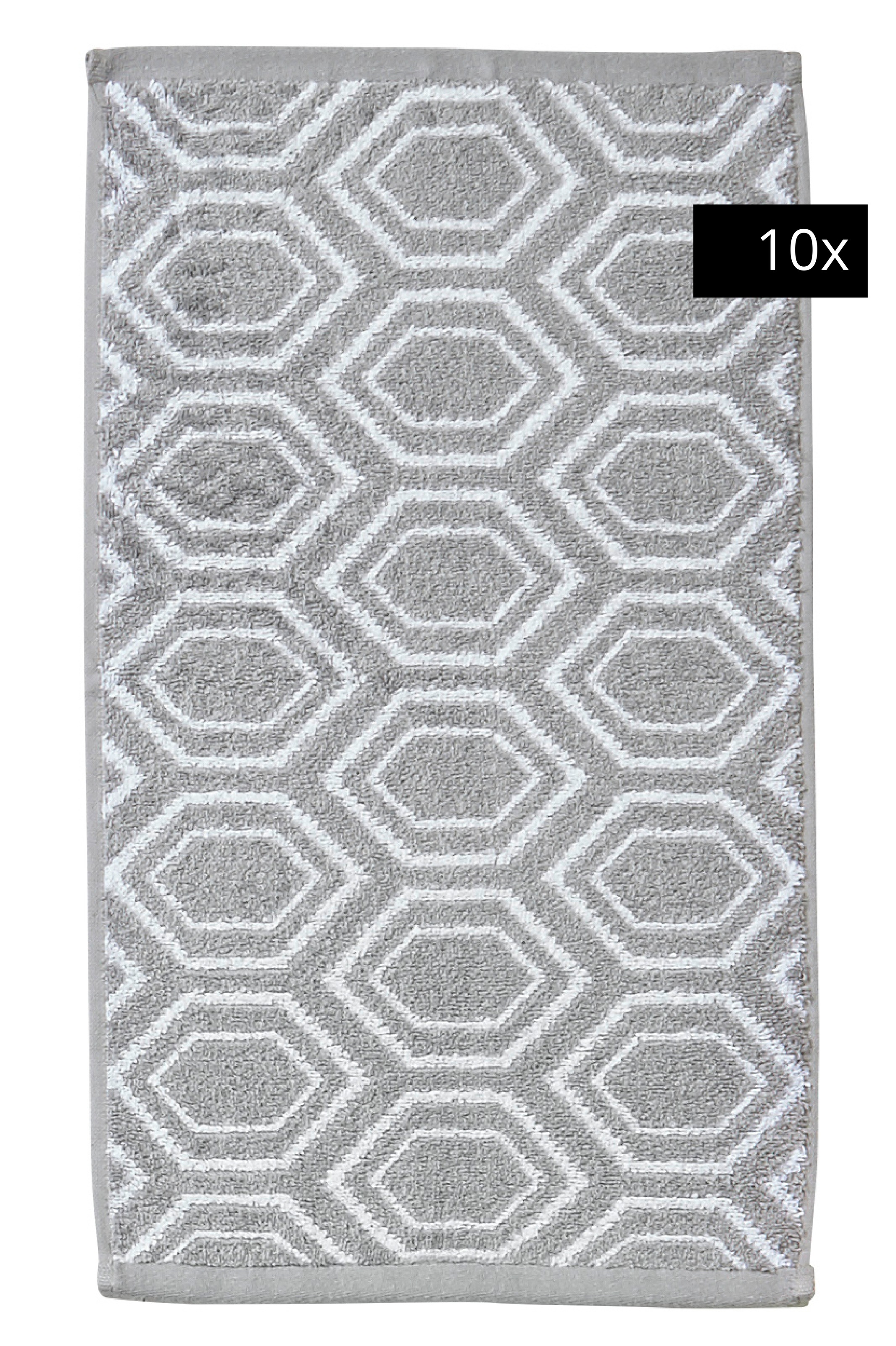 done.® Gästehandtücher »DAILY SHAPES«, (10 St., 10 Gästehandtücher) günstig online kaufen