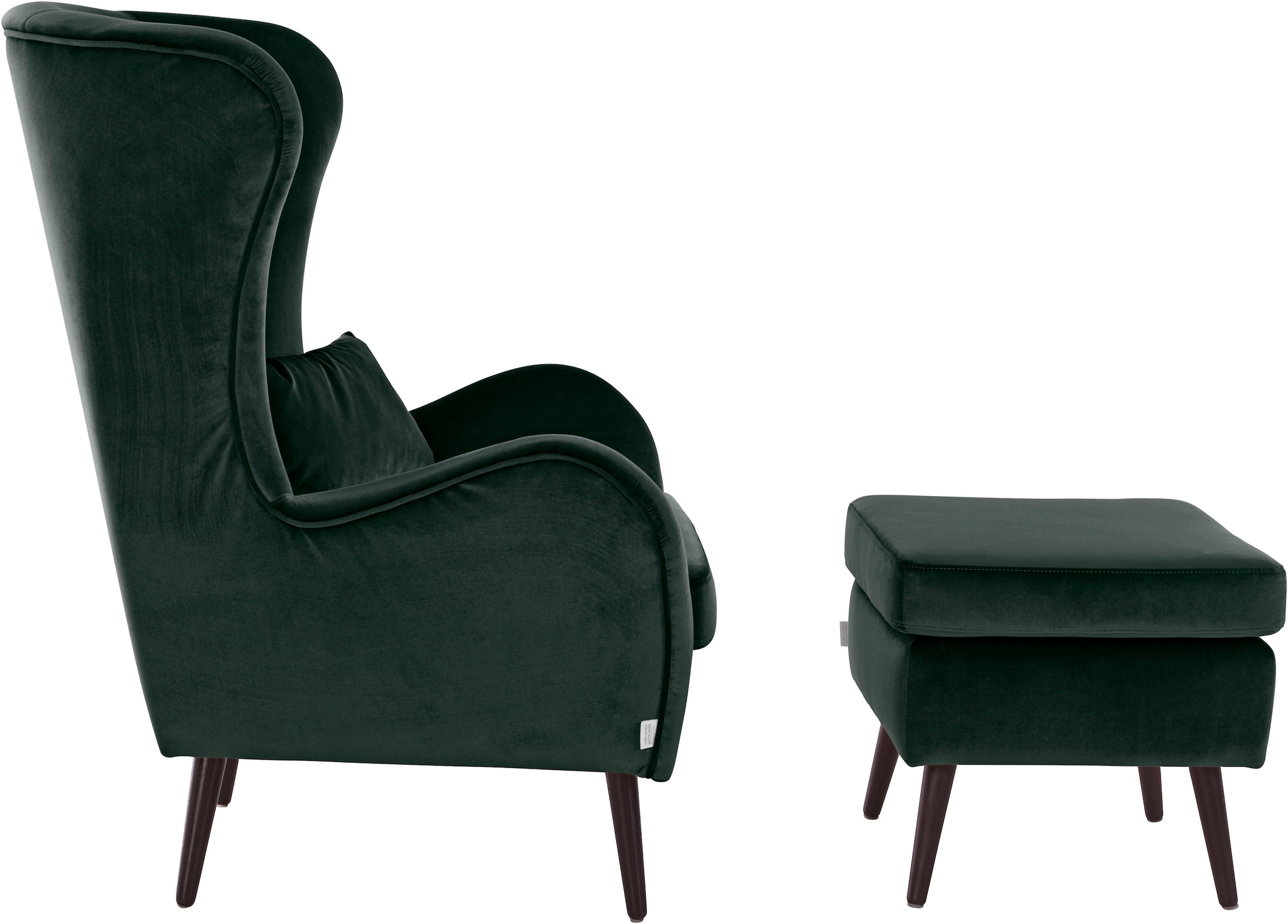 Guido Maria Kretschmer Home&Living Sessel »Salla«, wahlweise mit oder ohne Hocker; großer Sessel: Maße B/T/H: 78/94/118cm