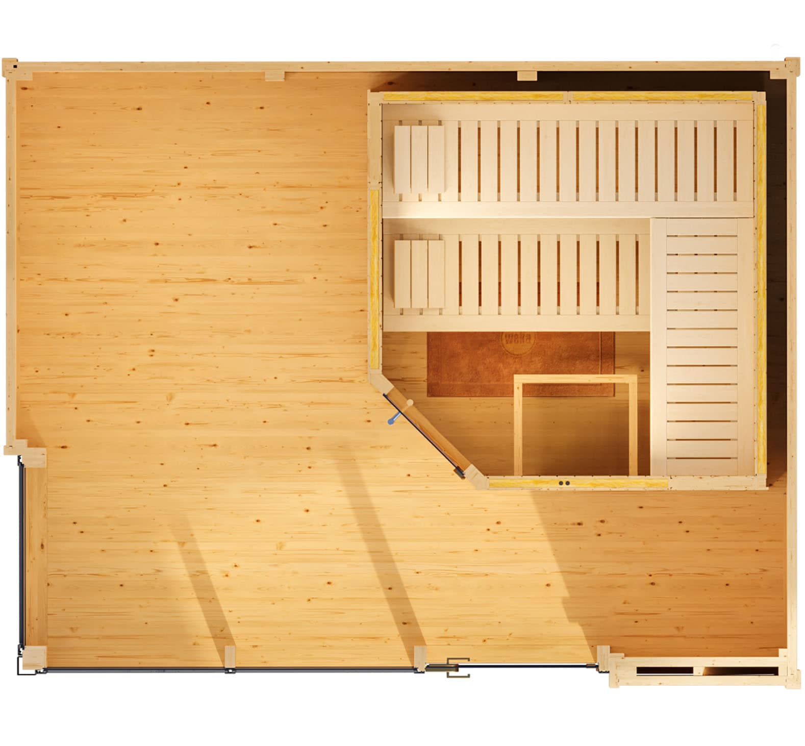 weka Saunahaus »Design-Saunahaus Cubilis« Blockbohlen, modernes wekaLine-Profil