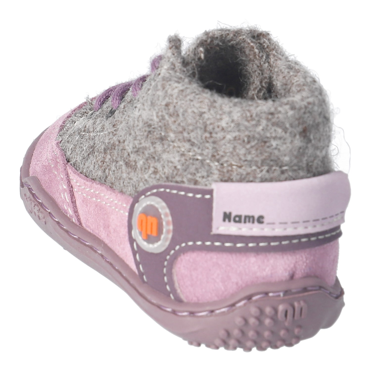 qnuffs Barfußschuh »WEIDE«  Schnürschuh mit Namenschild an der Rückseite