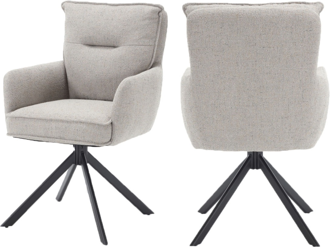 SalesFever Esszimmerstuhl »Austin - Armlehnstuhl mit hochwertiger Taschenfe günstig online kaufen