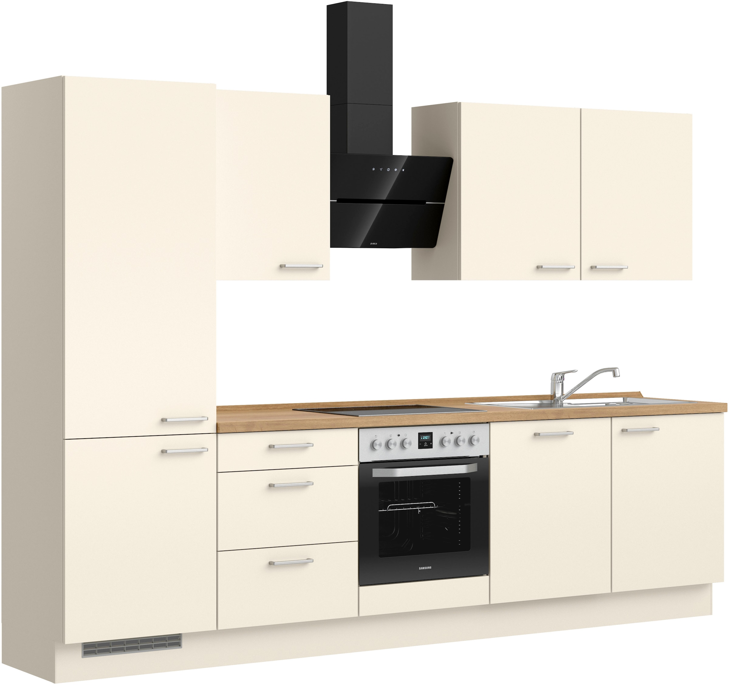 nobilia® Küchenzeile »"Touch II"«, vormontiert, Ausrichtung wählbar, Breite 300 cm, wahlw. mit E-Geräten