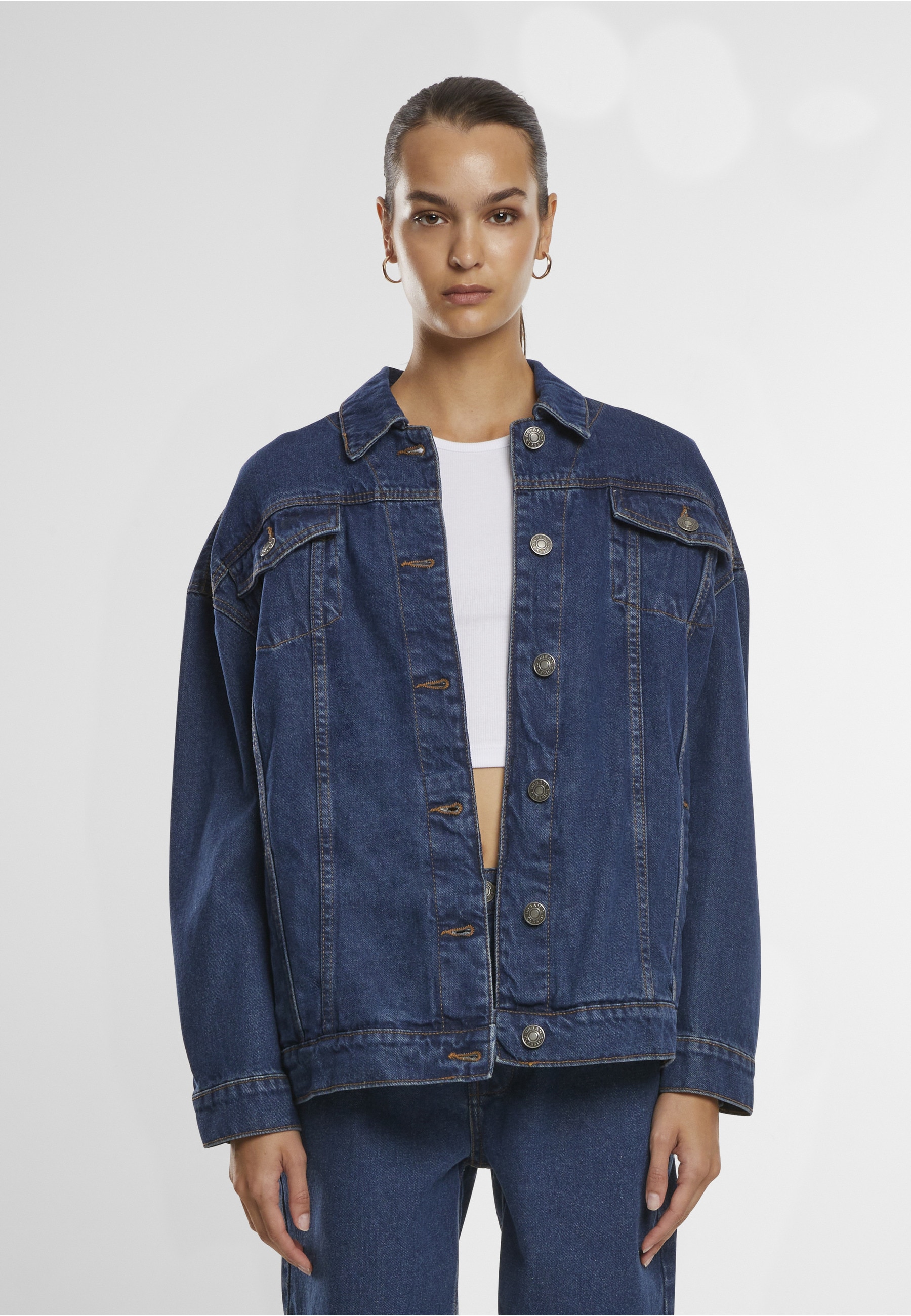 URBAN CLASSICS Jeansjacke »Urban Classics Damen Ladies Oversized 90‘s Denim Jacket« 1 Stk. tlg. ohne Kapuze