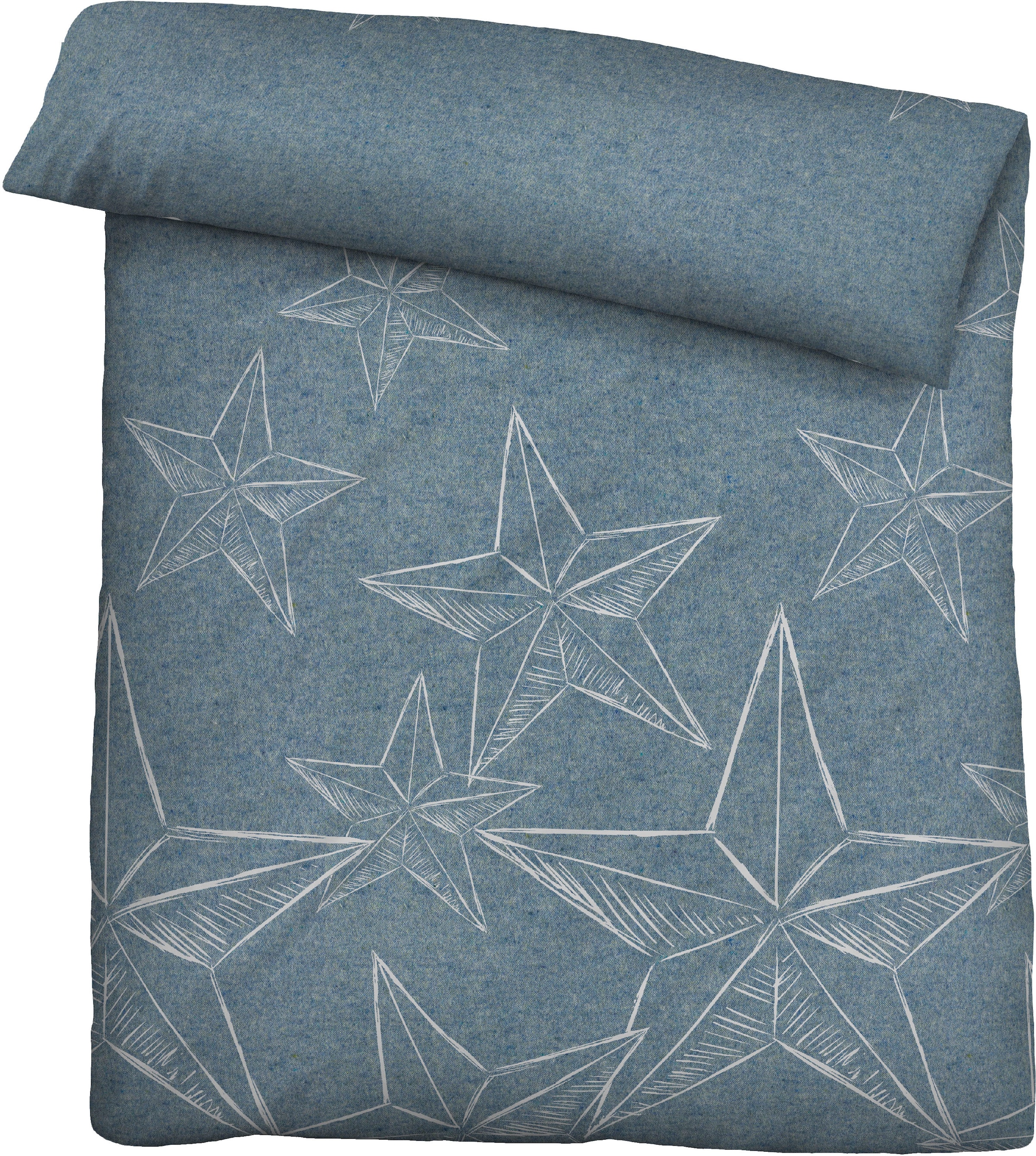 Biberna Bettwäsche »Alexander in Gr. 135x200 oder 155x220 cm«, Flanell kuschelig warm im Winter, Bettwäsche mit Sternen, Weihnachten