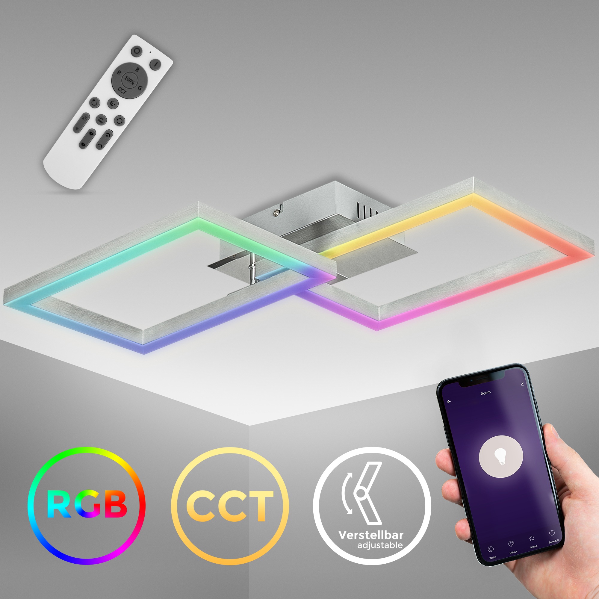 B.K.Licht LED Deckenleuchte »Smarte LED-Deckenleuchte, mit Farbwechsel, Lic günstig online kaufen