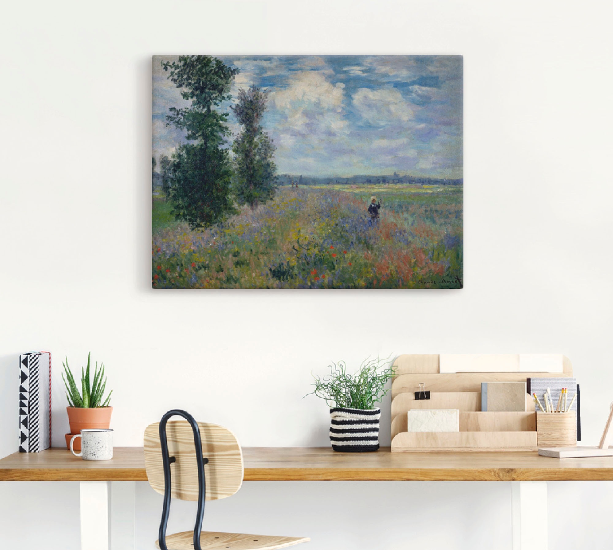Artland Leinwandbild »Les Coquelicots environs de Argenteuil«, Blumenwiese, (1 St.), auf Keilrahmen gespannt