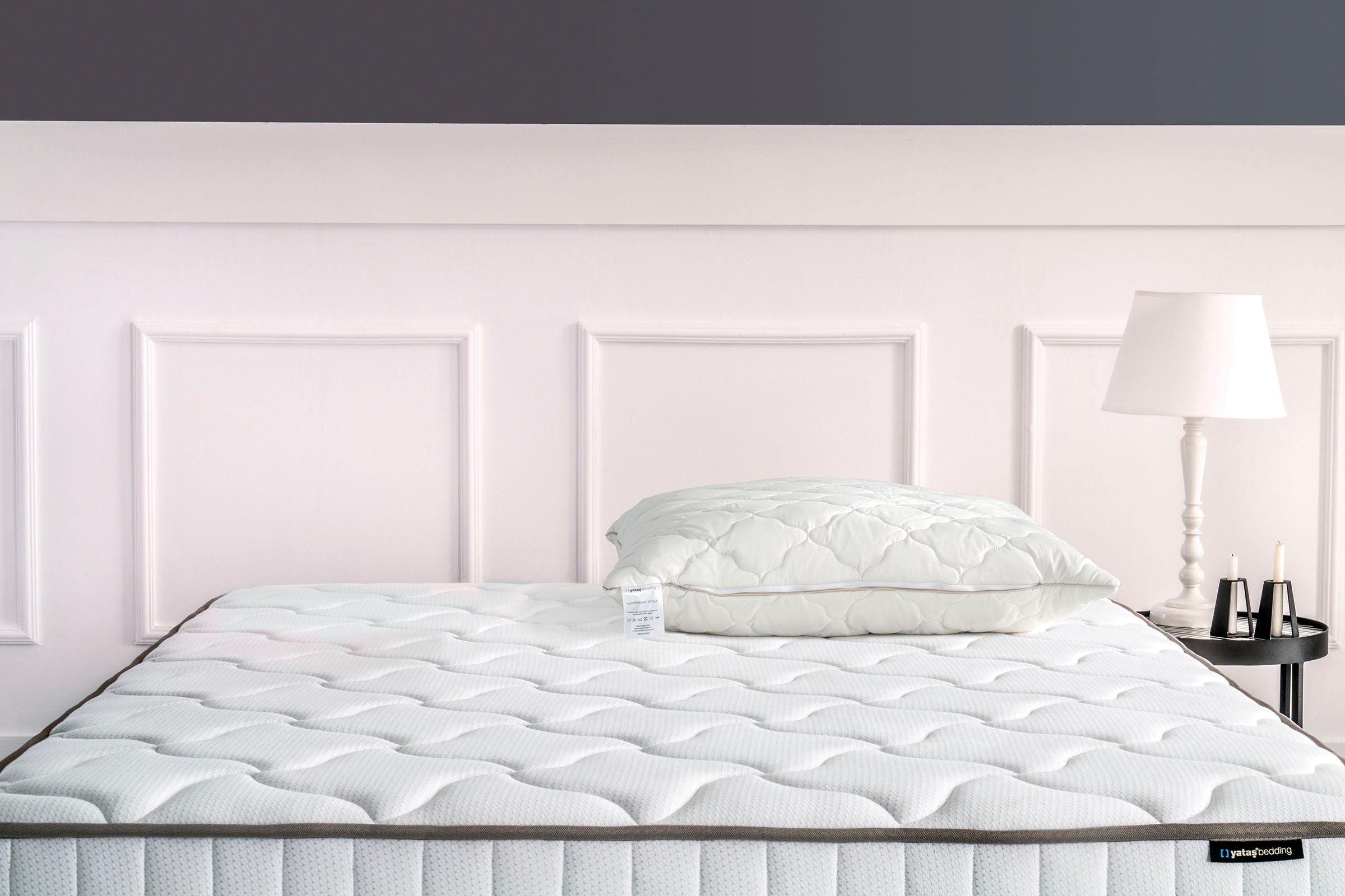Yatas Bedding Naturhaarkissen »Superwashed Wolle, Kopfkissen 40x80, 80x80 cm«, (1 St.), allergiker geeignet (Hausstauballergiker)
