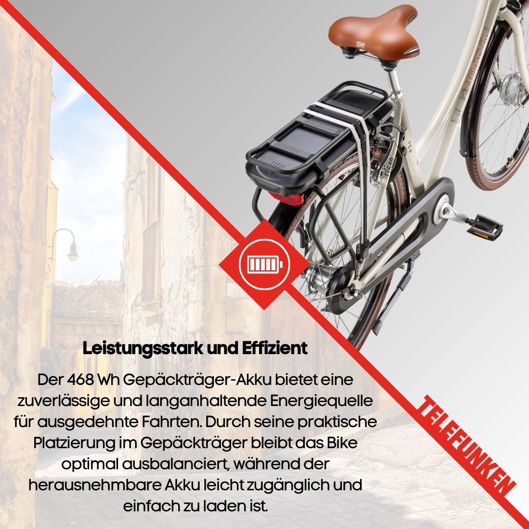 Telefunken E-Bike »Multitalent RT540«, 7 Gang, Shimano, Nexus, Frontmotor 250 W, Pedelec, Elektrofahrrad für Damen u. Herren