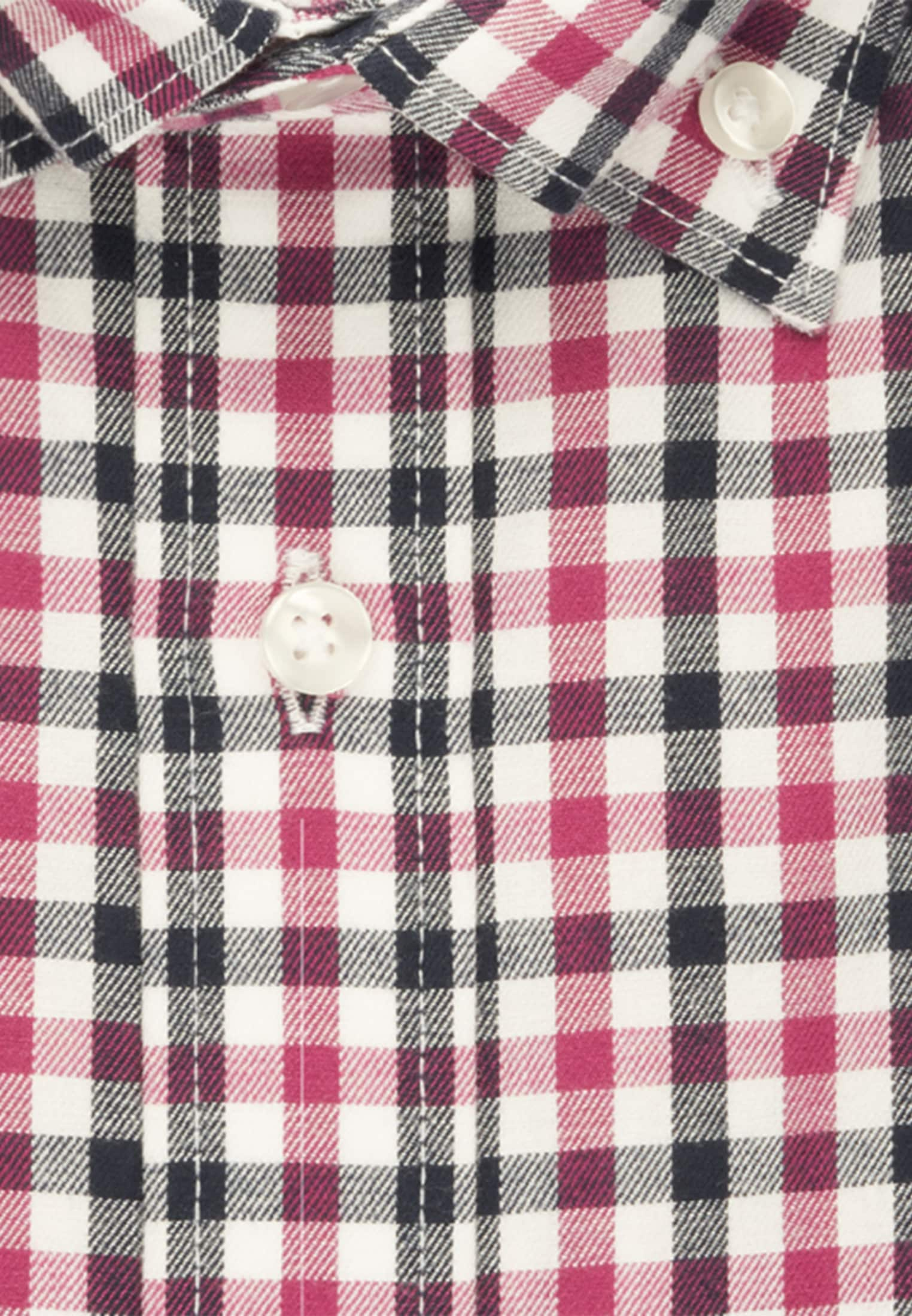 seidensticker Flanellhemd »Shaped«, Shaped Langarm Button-Down-Kragen Karo