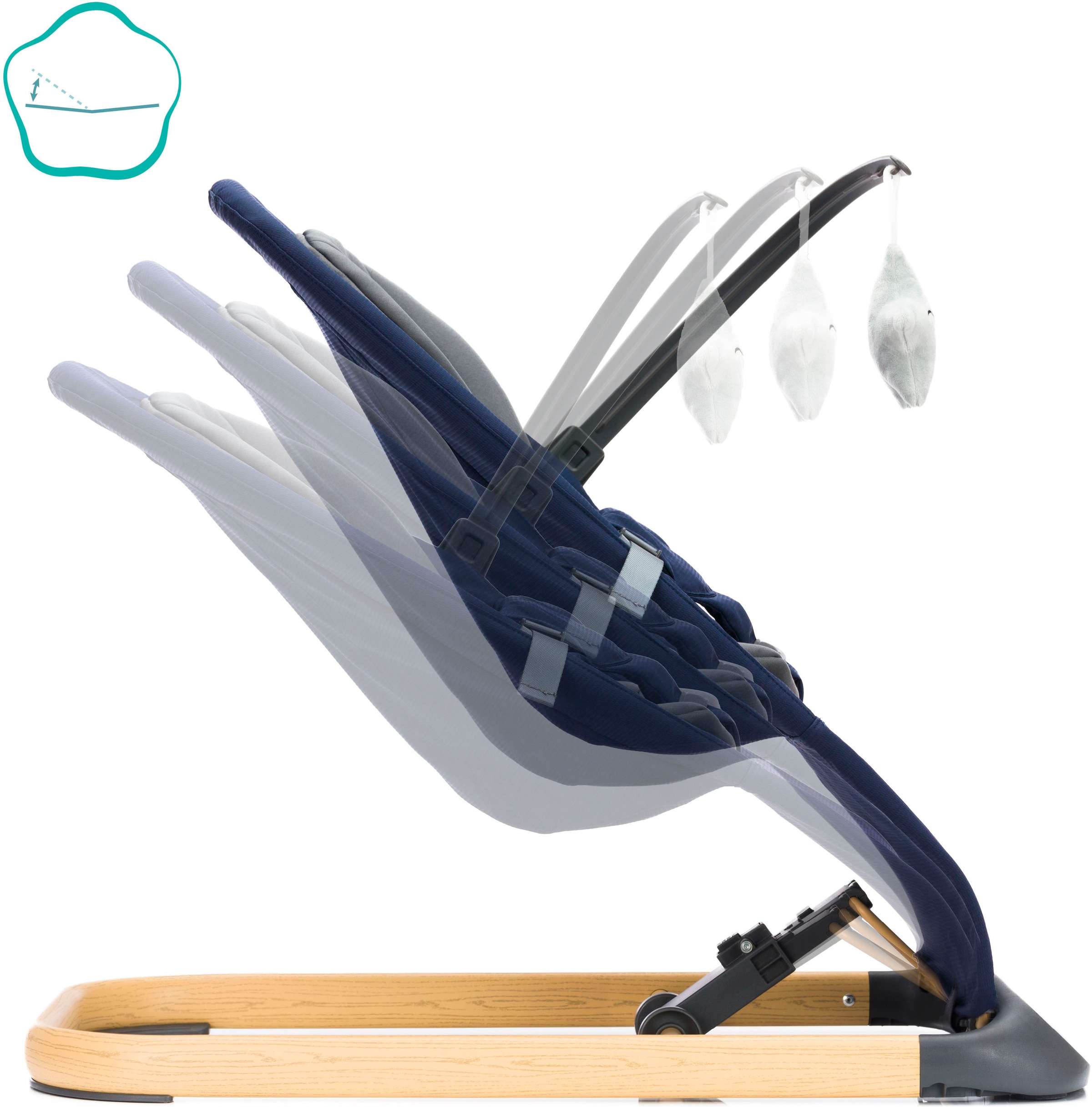 Fillikid Babywippe »Star, marine grau«, bis 9 kg