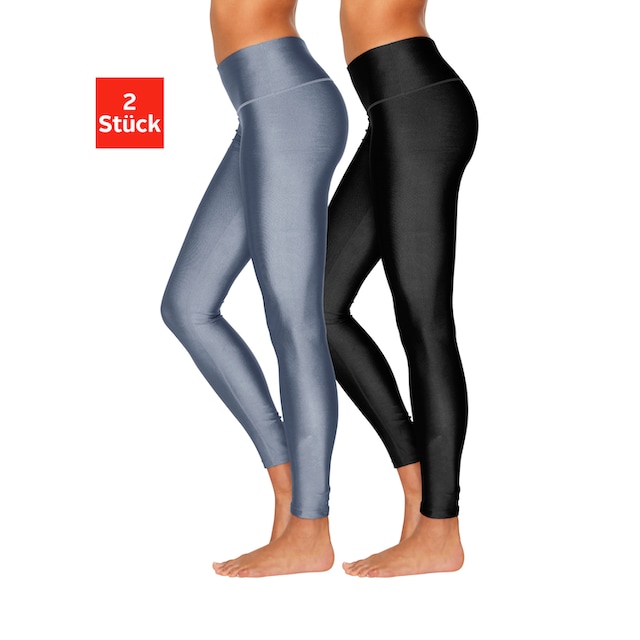 Leggings, bestellen (2er-Pack), Material Glänzendes LASCANA