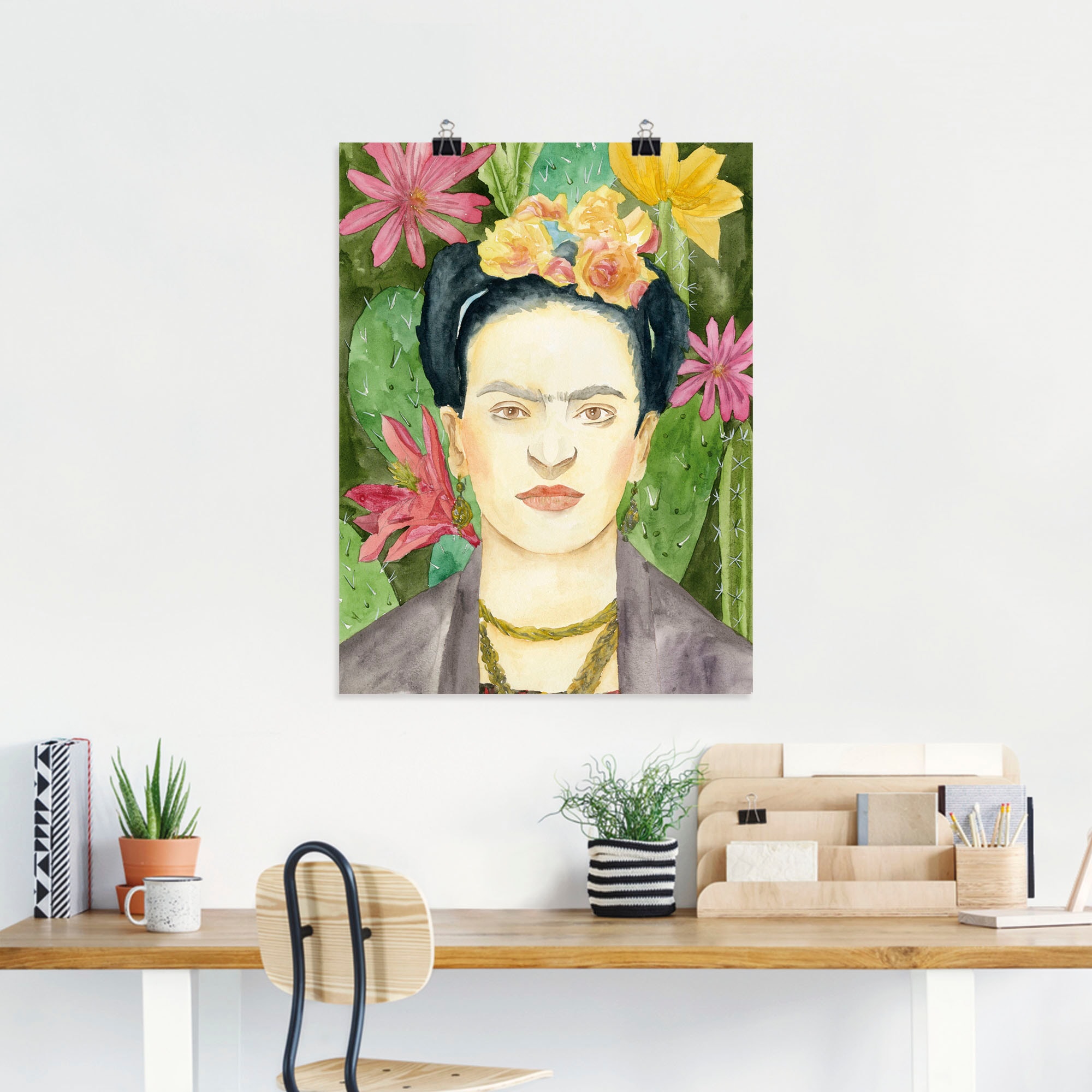 Artland Wandbild »Frida Kahlo I«, Bilder von Frauen, (1 St.), als Leinwandbild, Poster in verschied. Größen