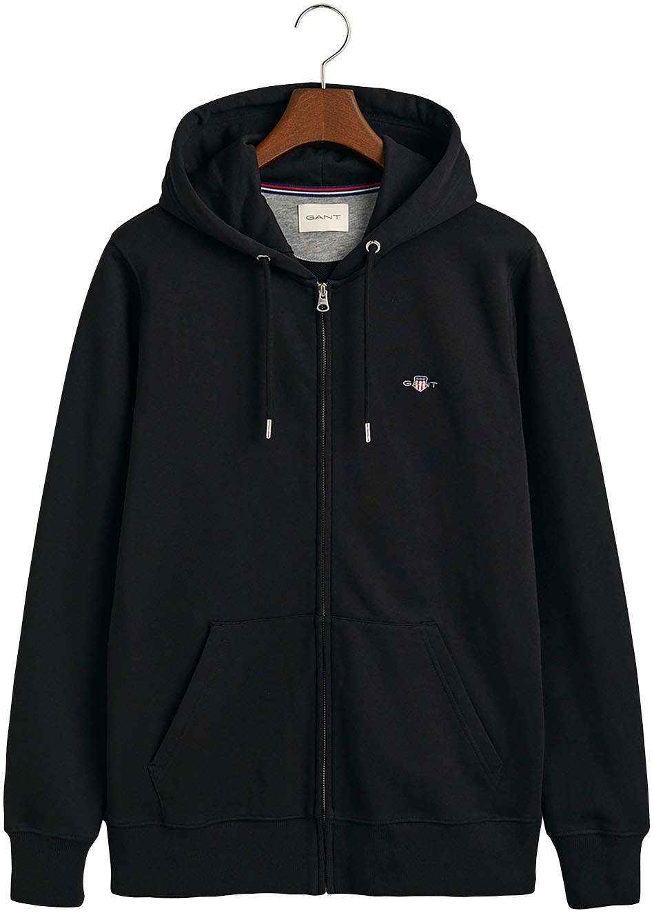 Gant Kapuzensweatjacke »REG SHIELD FULL ZIP HOODIE« mit Logostickerei auf der Brust