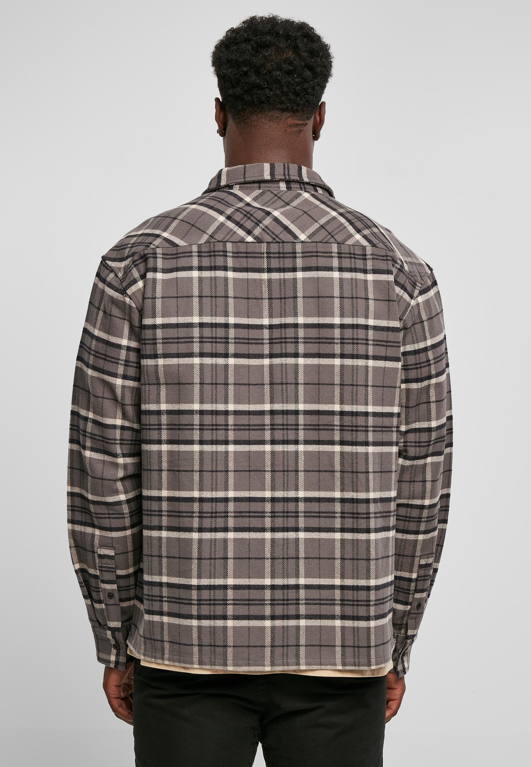 URBAN CLASSICS Langarmhemd »Urban Classics Herren Boxy Kane Check Shirt« 1 Stk. tlg.