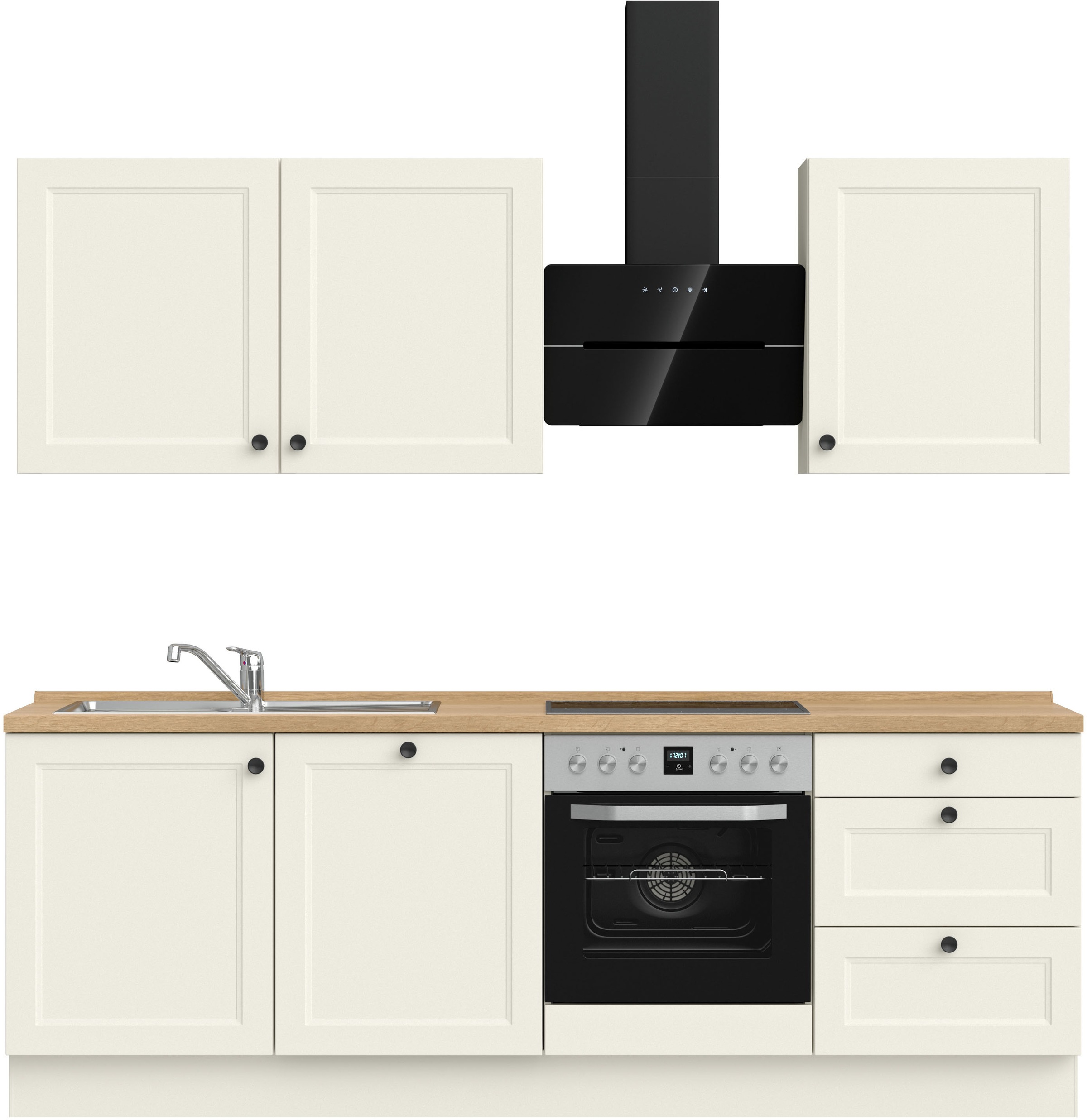nobilia® Küchenzeile »"Cascada II"«, vormontiert, Breite 240 cm, Ausrichtun günstig online kaufen
