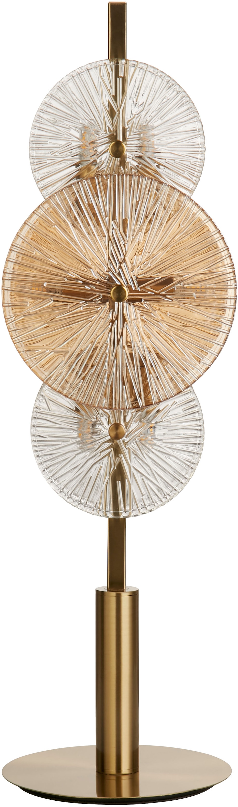 Searchlight Tischleuchte »Wagon Wheel 6Lt Table Lamp, Bronze with Clear and Amber Glas« G9 1 Stk.
