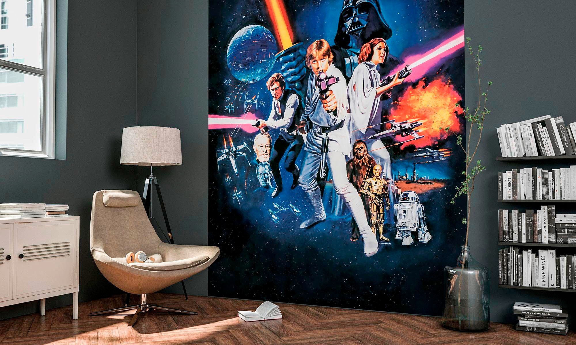 Komar Vliestapete »Digitaldruck Vlies - Star Wars Poster Classic 1 - Größe 200 x 250 cm«, bedruckt, Kinderzimmer