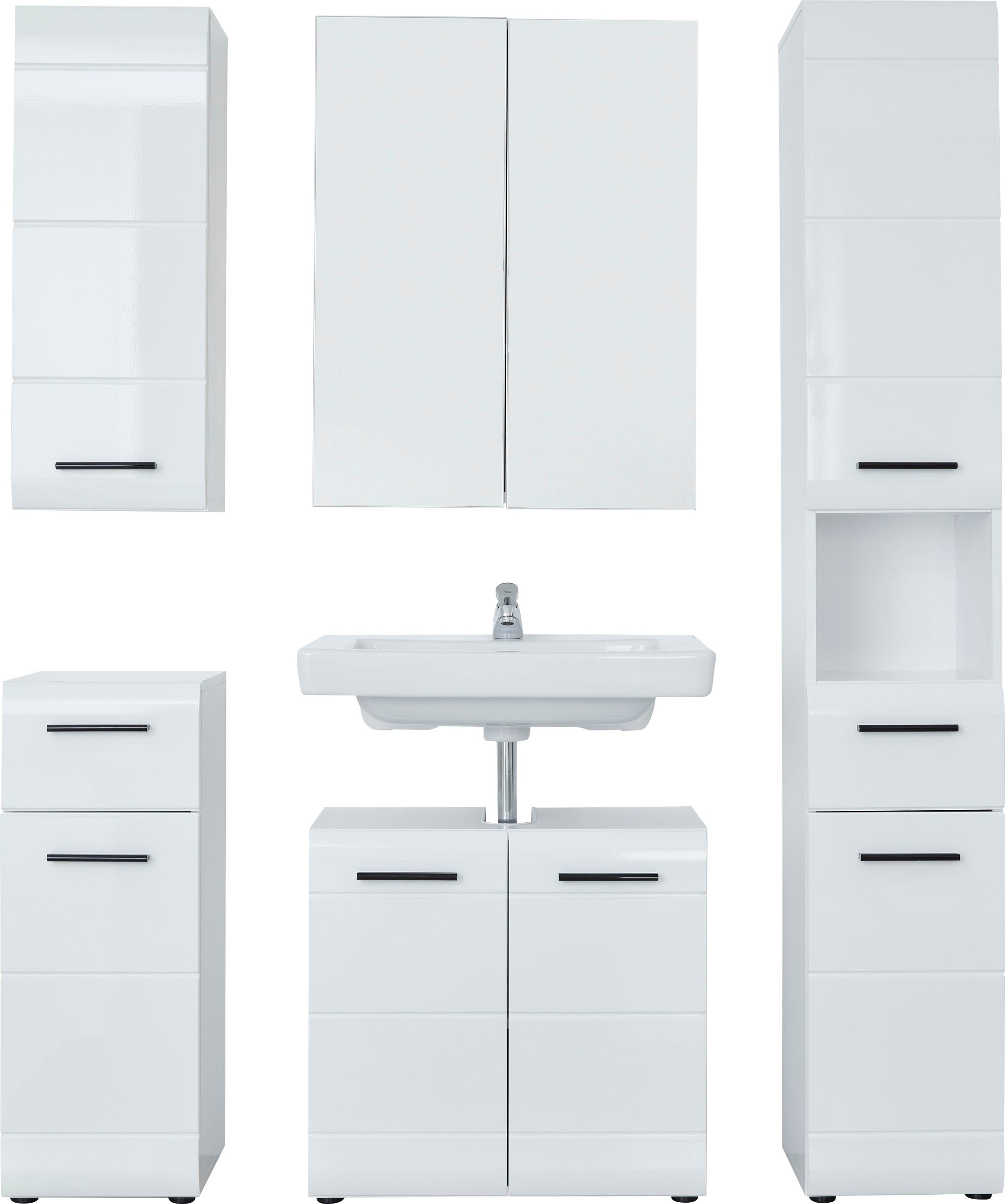 welltime Badmöbel-Set »Sovana« Set, 5 Stk. tlg. günstig online kaufen