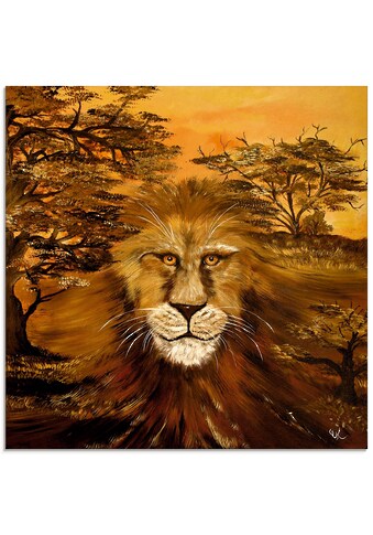Artland Glasbild »Löwe des Landes«, Animal Fantasy, (1 St.) kaufen