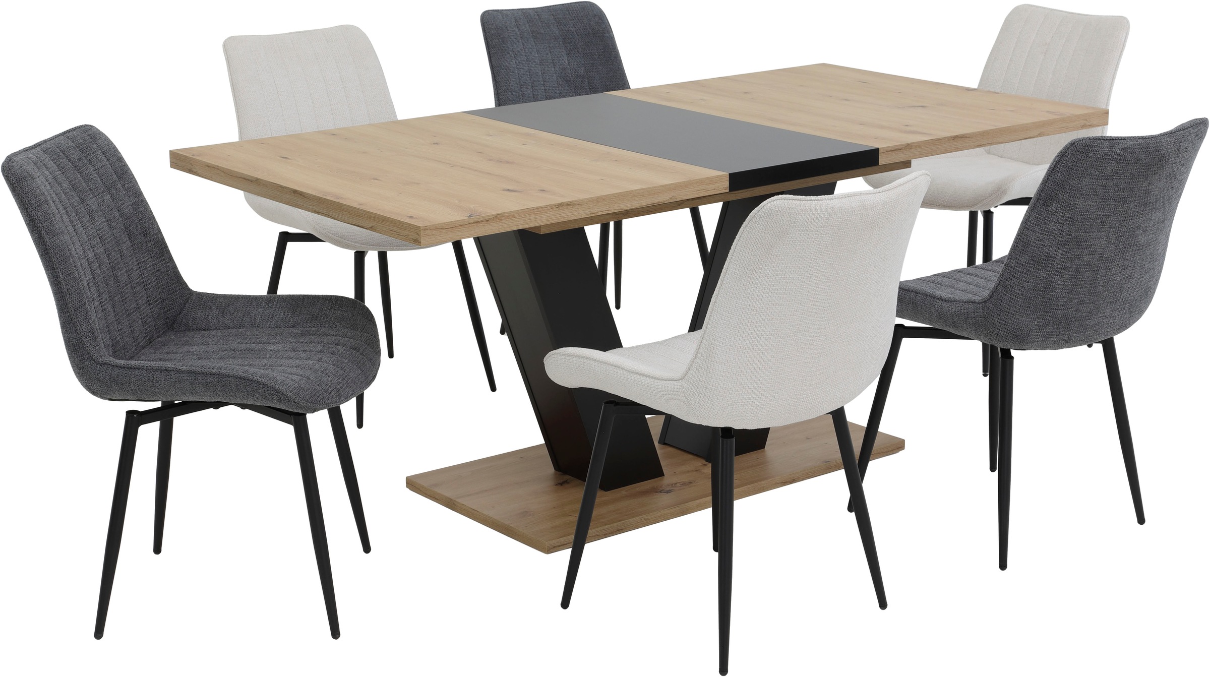TOM TAILOR 4-Fußstuhl »NEWPORT«, (Set), 2 St., Microfaser-Webstoff, 4-Fuß,X günstig online kaufen