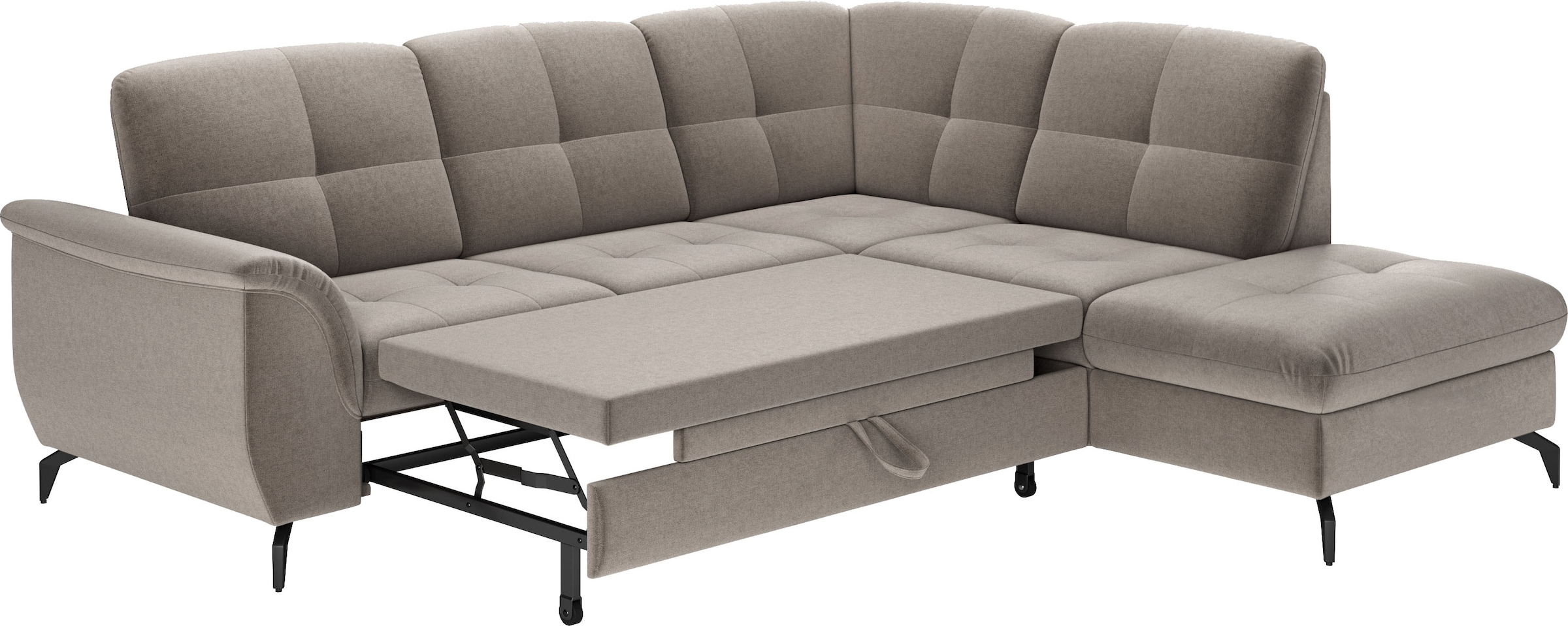sit&more Ecksofa »Zora L-Form«, wahlweise mit Bettfunktion und Bettkasten