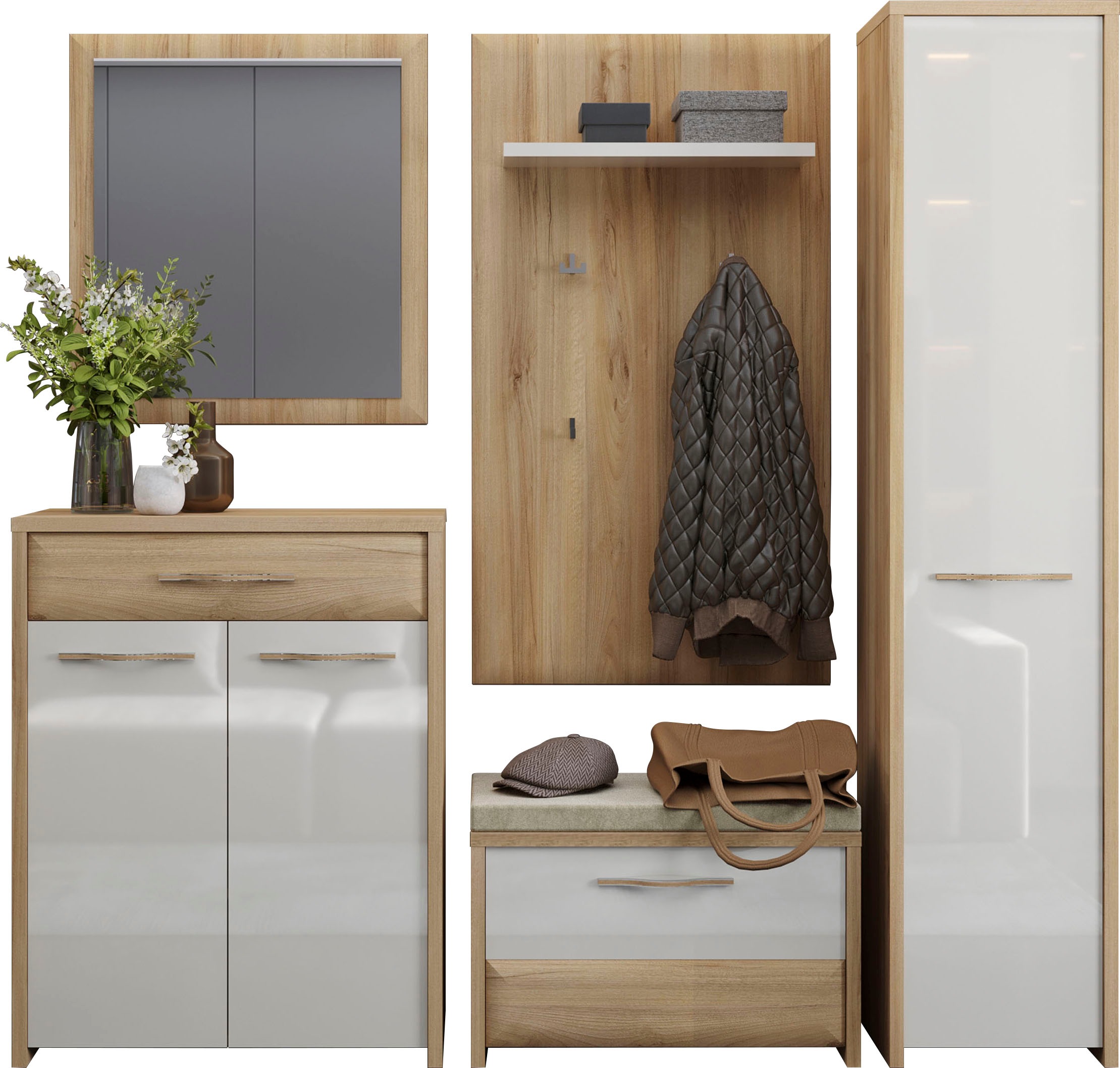 Home affaire Garderoben-Set »Gala« Set, Garderobenschrank,Schuhschrank,Schu günstig online kaufen