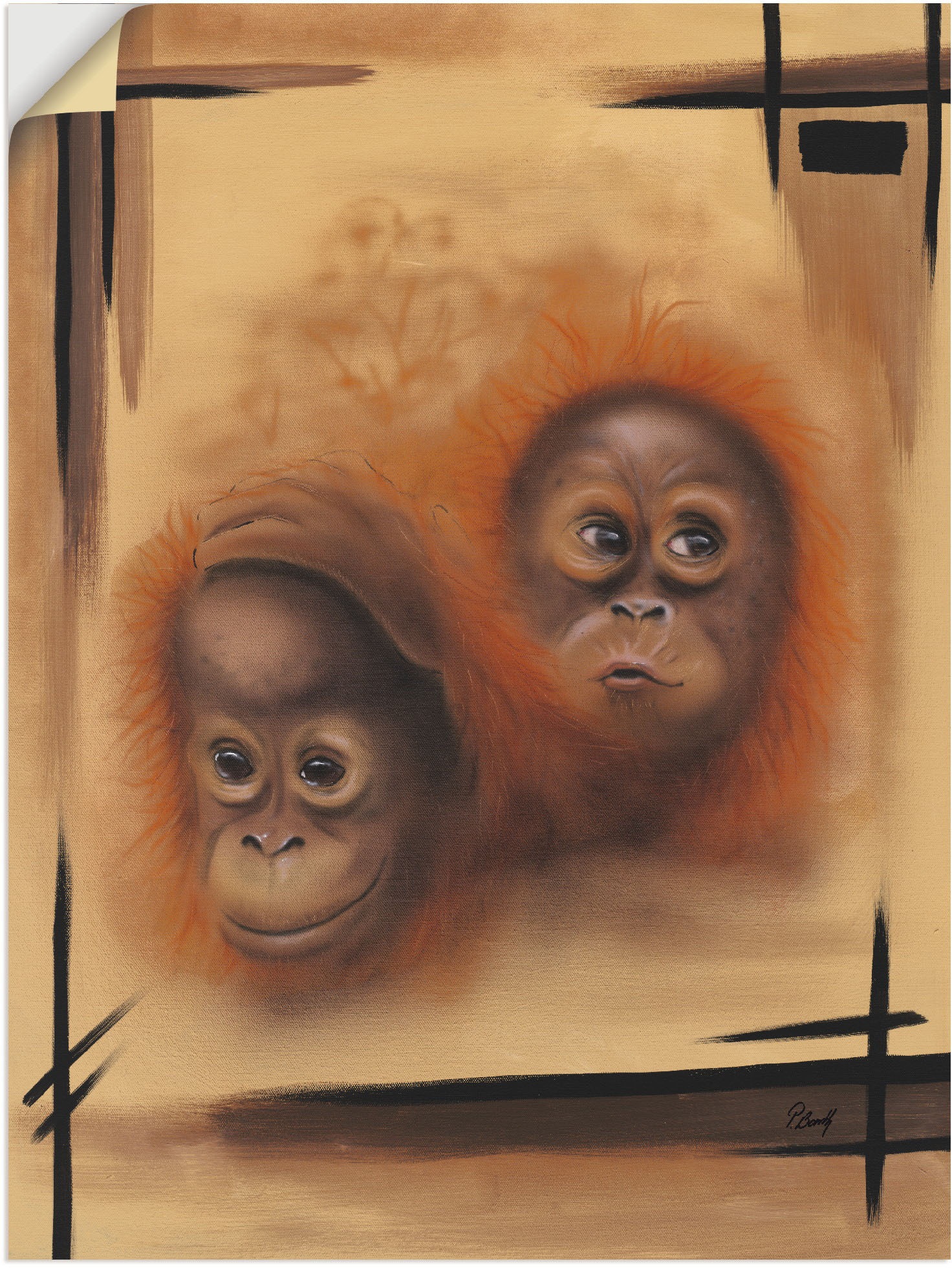 Artland Wandbild »Affenbabys«, Affenbilder, (1 St.), als Alubild,  Leinwandbild, Wandaufkleber oder Poster in versch. Größen online bestellen