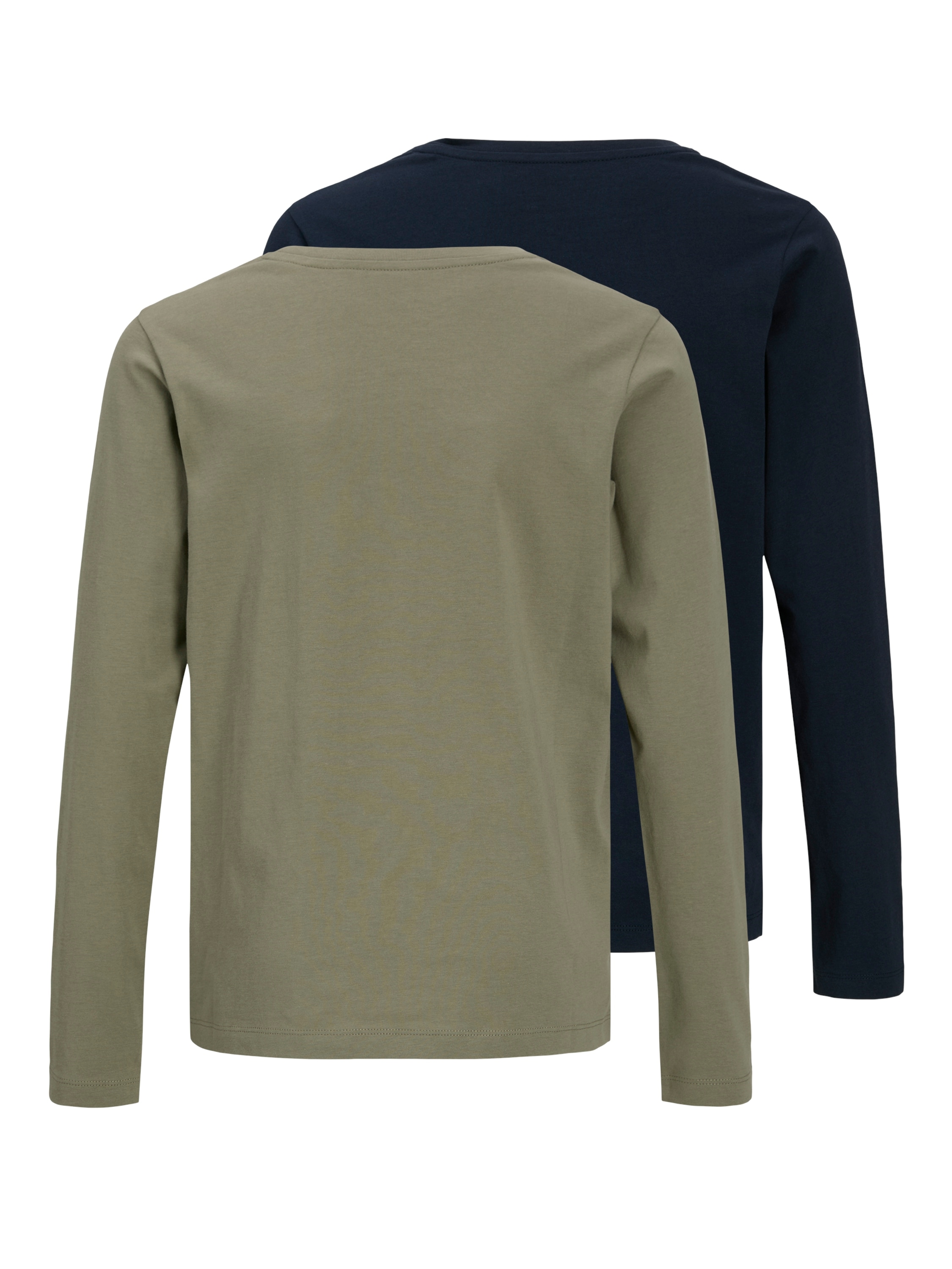 Jack & Jones Junior Langarmshirt »JJELOGO TEE LS 2 COL AW26/25 2PK MP JNR« Packung, 2 Baumwolle, regular fit