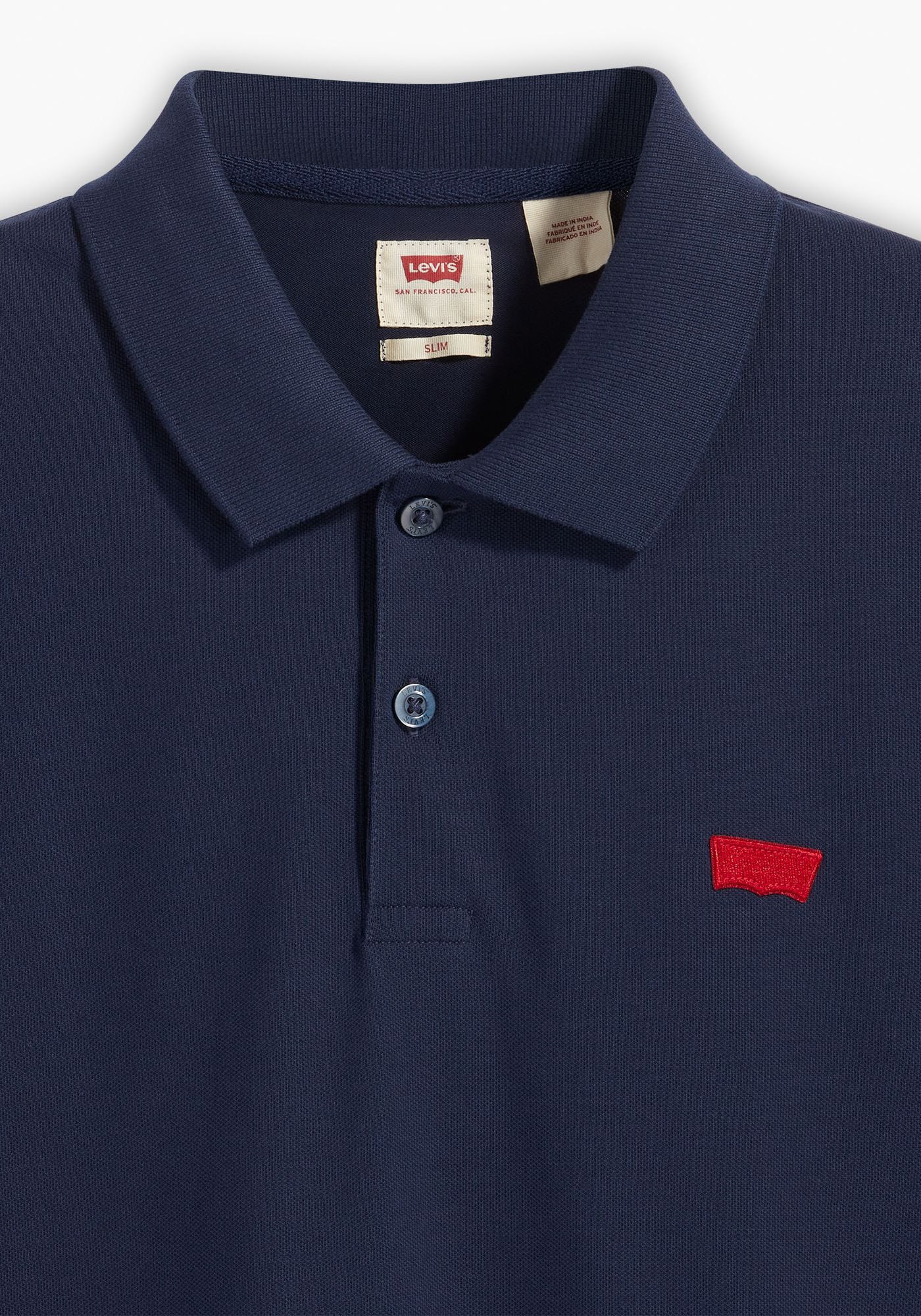 Levi's® Langarm-Poloshirt, mit Logo Stickerei