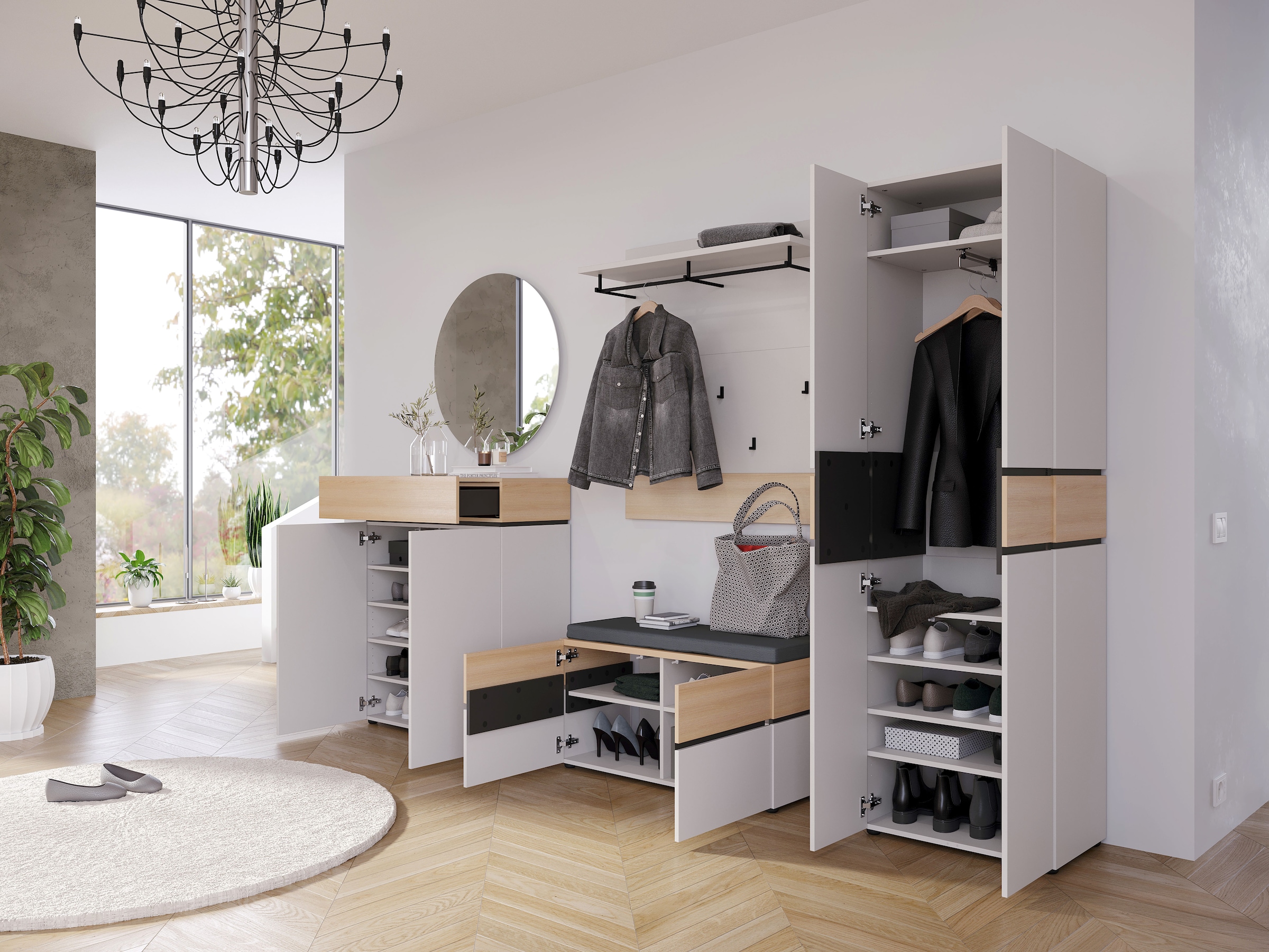 GERMANIA Garderobenschrank »Arluno« 1 Stk. tlg. Mit Push-to-open Technik