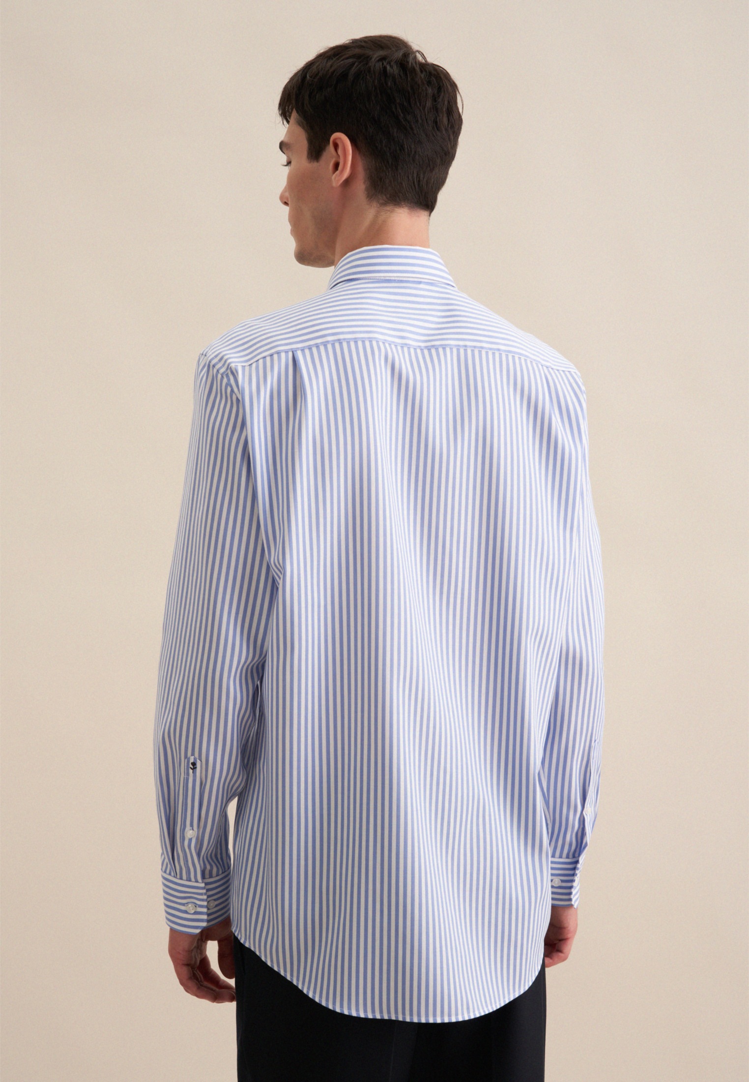 seidensticker Businesshemd »Regular«, Regular Langarm Button-Down-Kragen Streifen