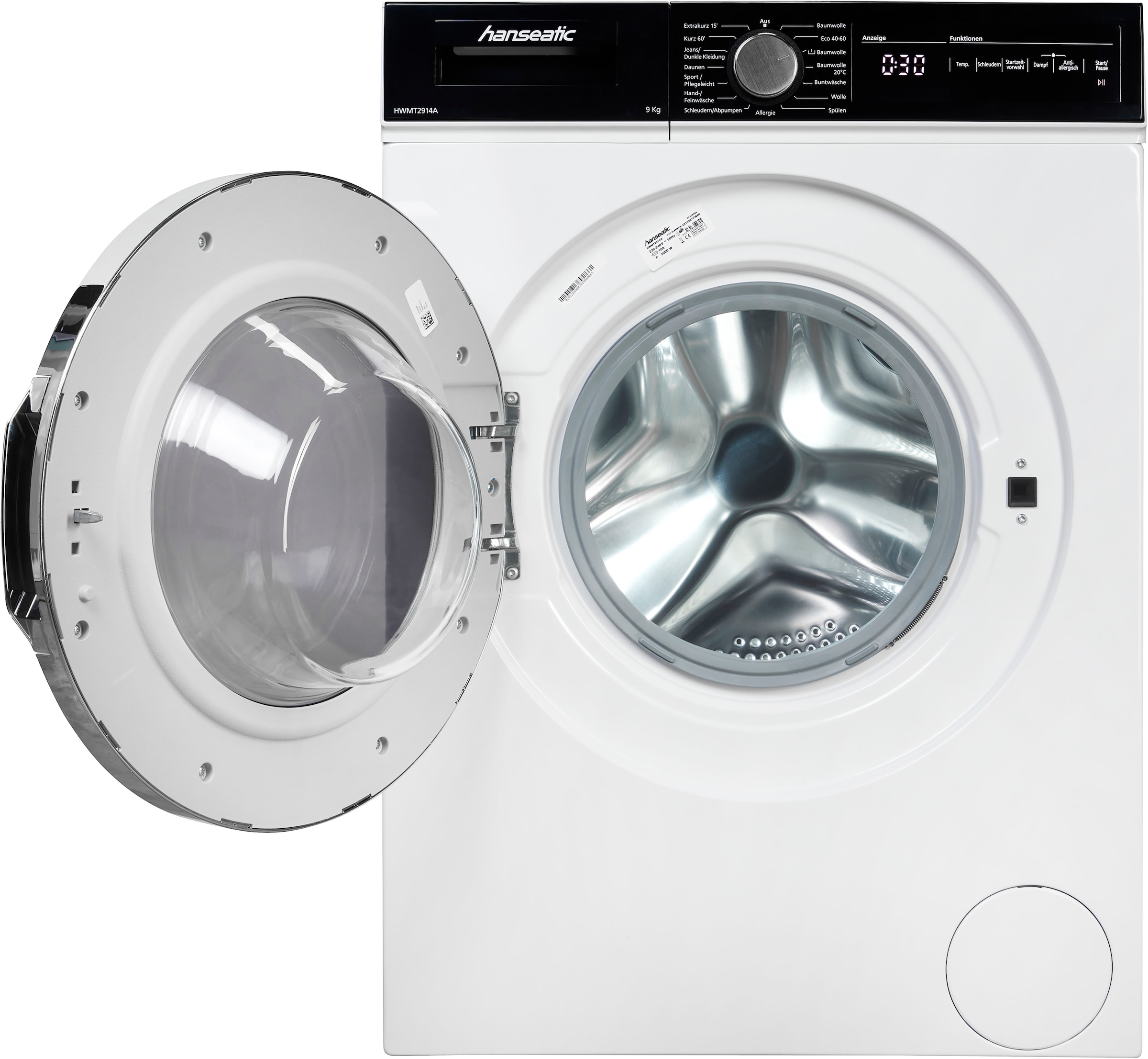 Hanseatic Waschmaschine »HWMT2914A«, 9 kg, 1400 U/min