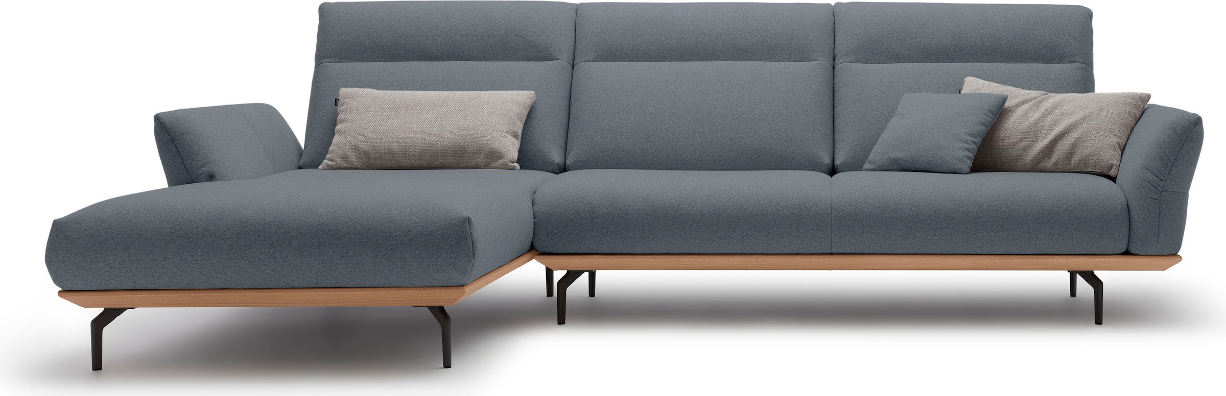 Creation BY ROLF BENZ Ecksofa "CR.460", Sockel in Eiche, Winkelfüße in Umbr günstig online kaufen