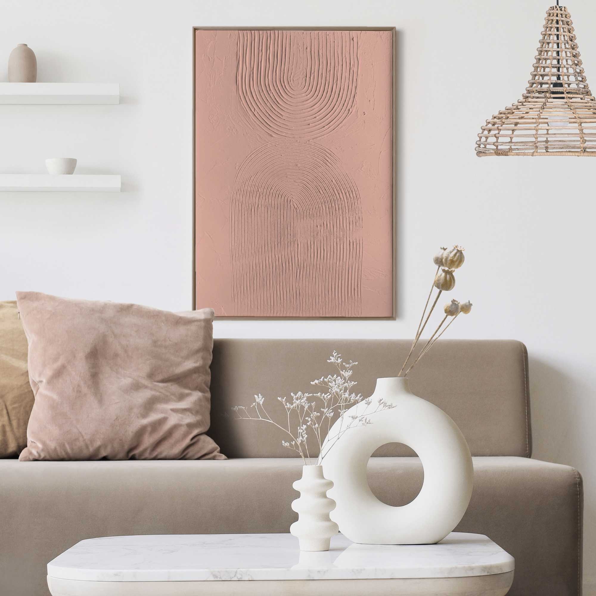 Reinders! Wandbild »Bows - terra/nude«, Wohnzimmer - Braun - MDF - Abstrakt günstig online kaufen