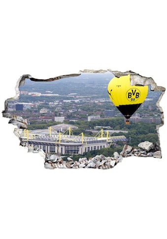 Wandtattoo »3D Fußball BVB Heißluftballon«, (1 St.)