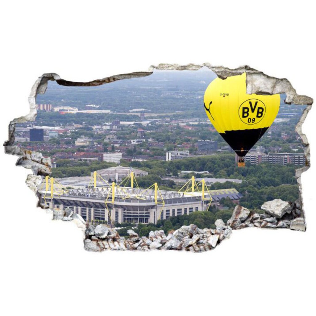 Wall-Art Wandtattoo »3D Fußball BVB Heißluftballon«, (1 St.)